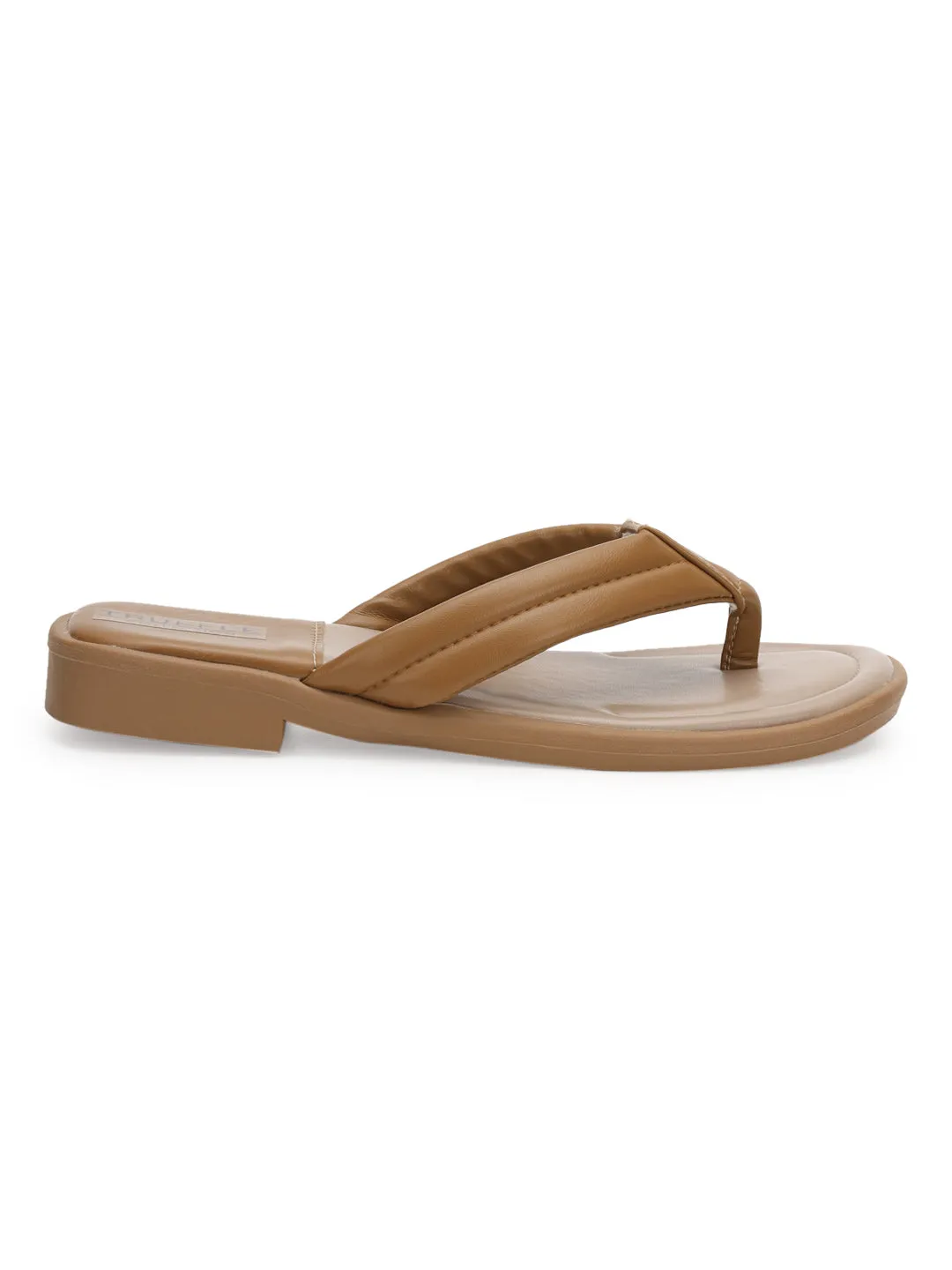Khaki PU Schlupf-Flats (TC-RS3593-KHA)