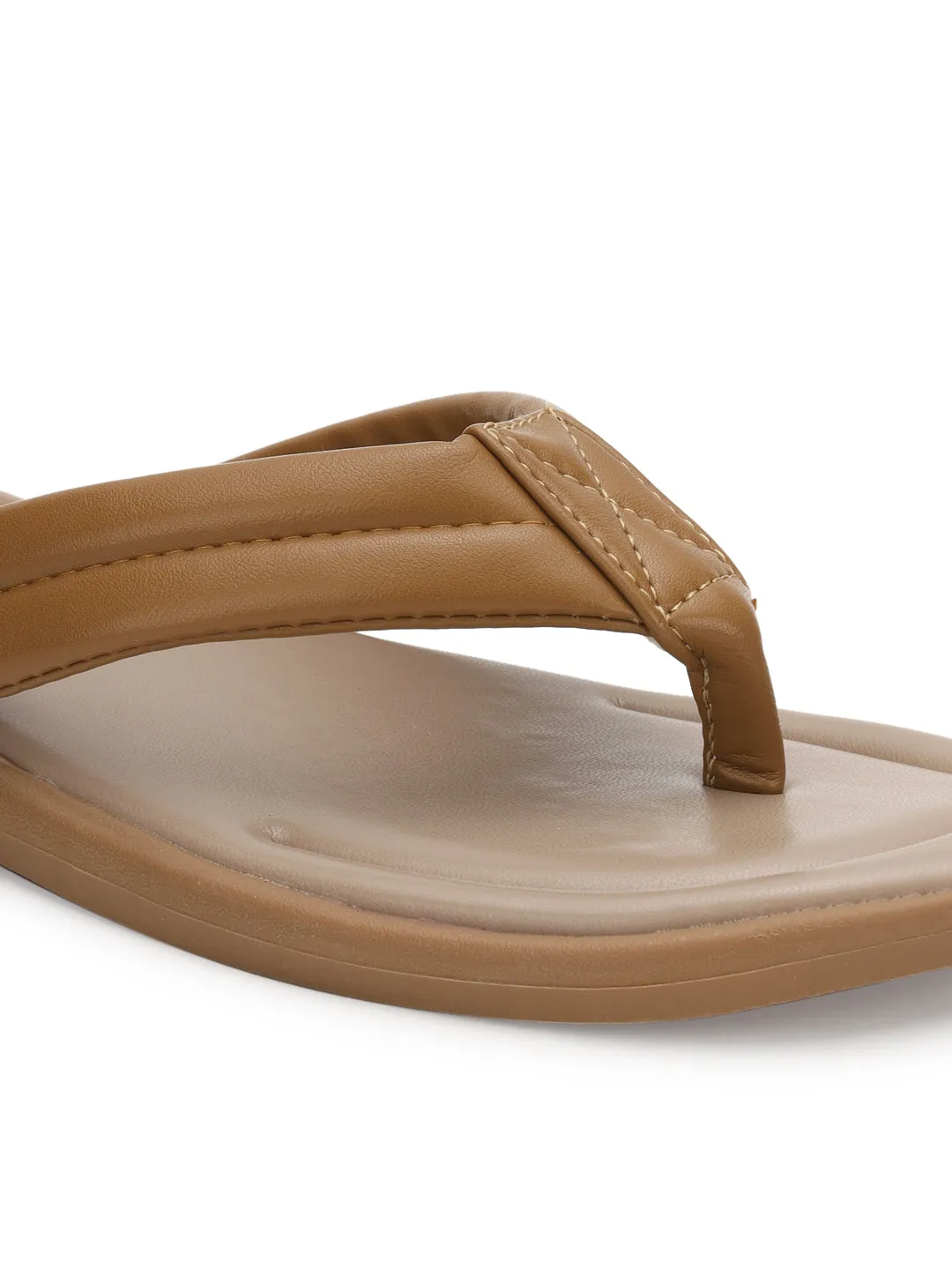 Khaki PU Schlupf-Flats (TC-RS3593-KHA)