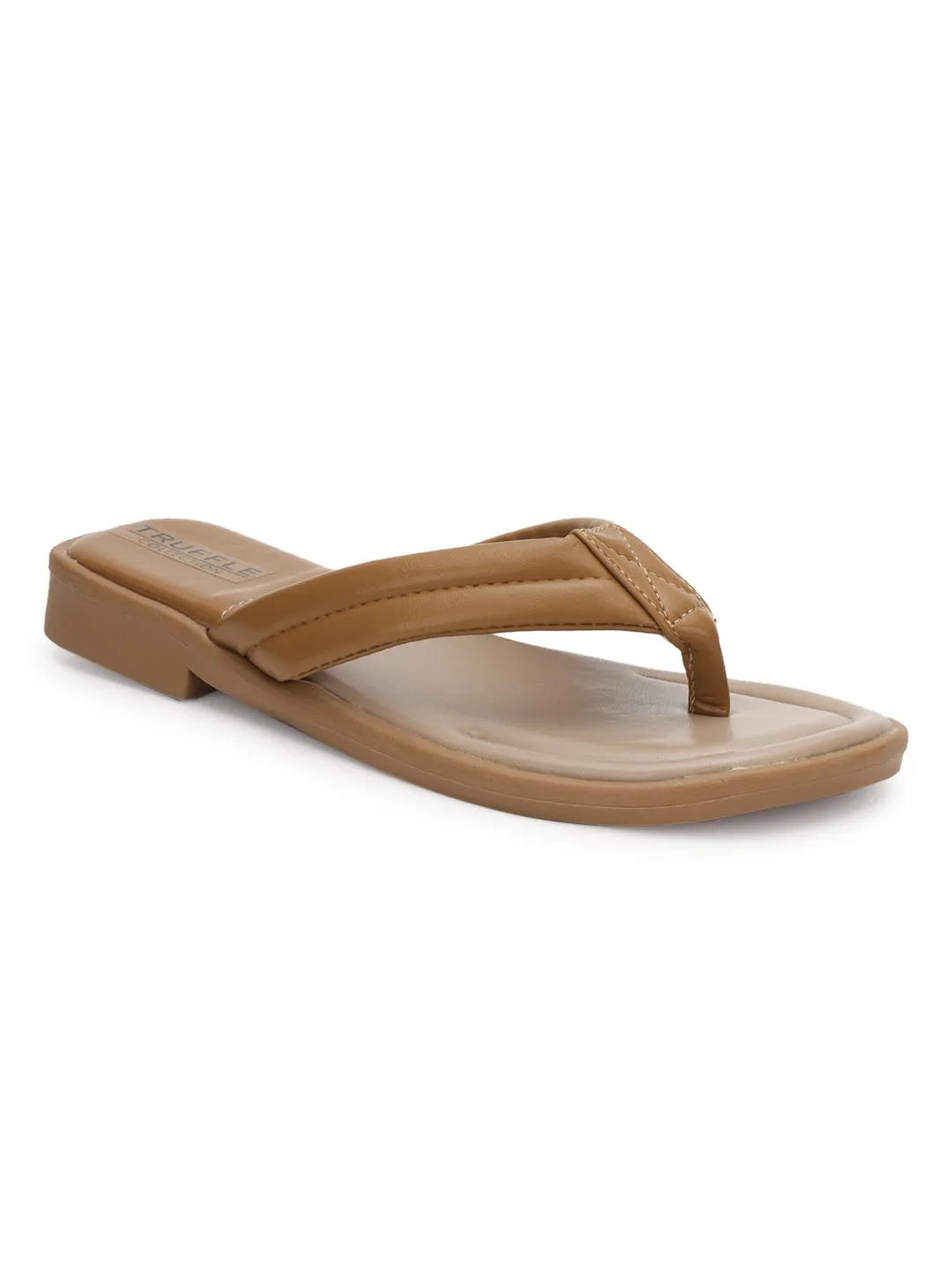 Khaki PU Schlupf-Flats (TC-RS3593-KHA)