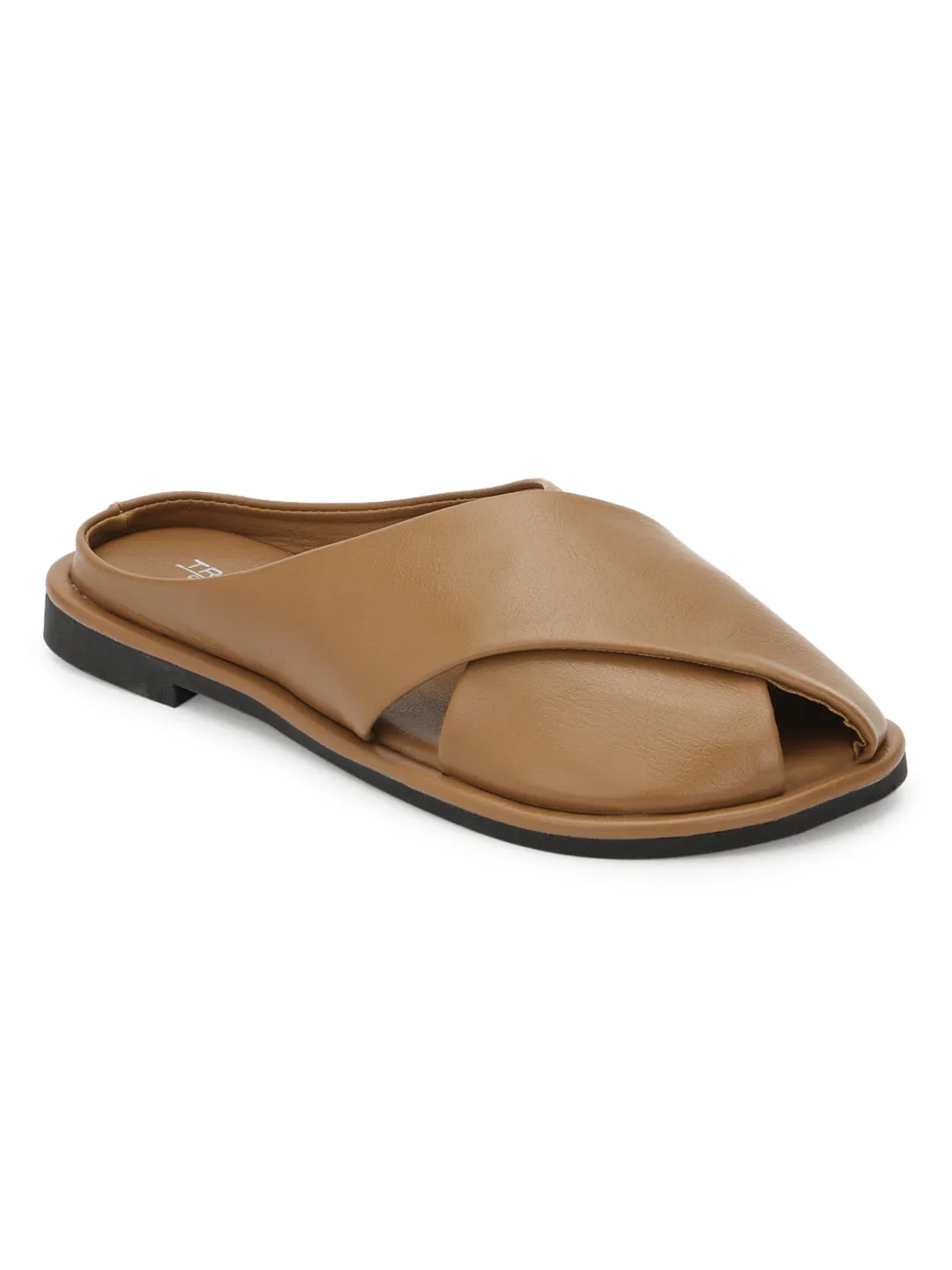 Khaki PU Schlupf-Slipper (TC-RS3655-KHA)