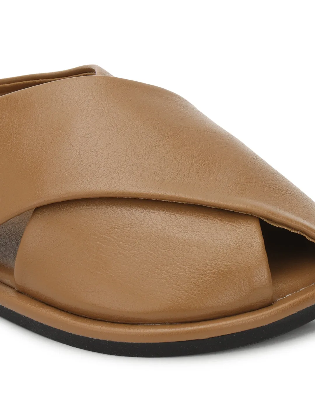 Khaki PU Schlupf-Slipper (TC-RS3655-KHA)