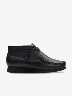 Wallabee-Lederstiefel für Kinder in Schwarz