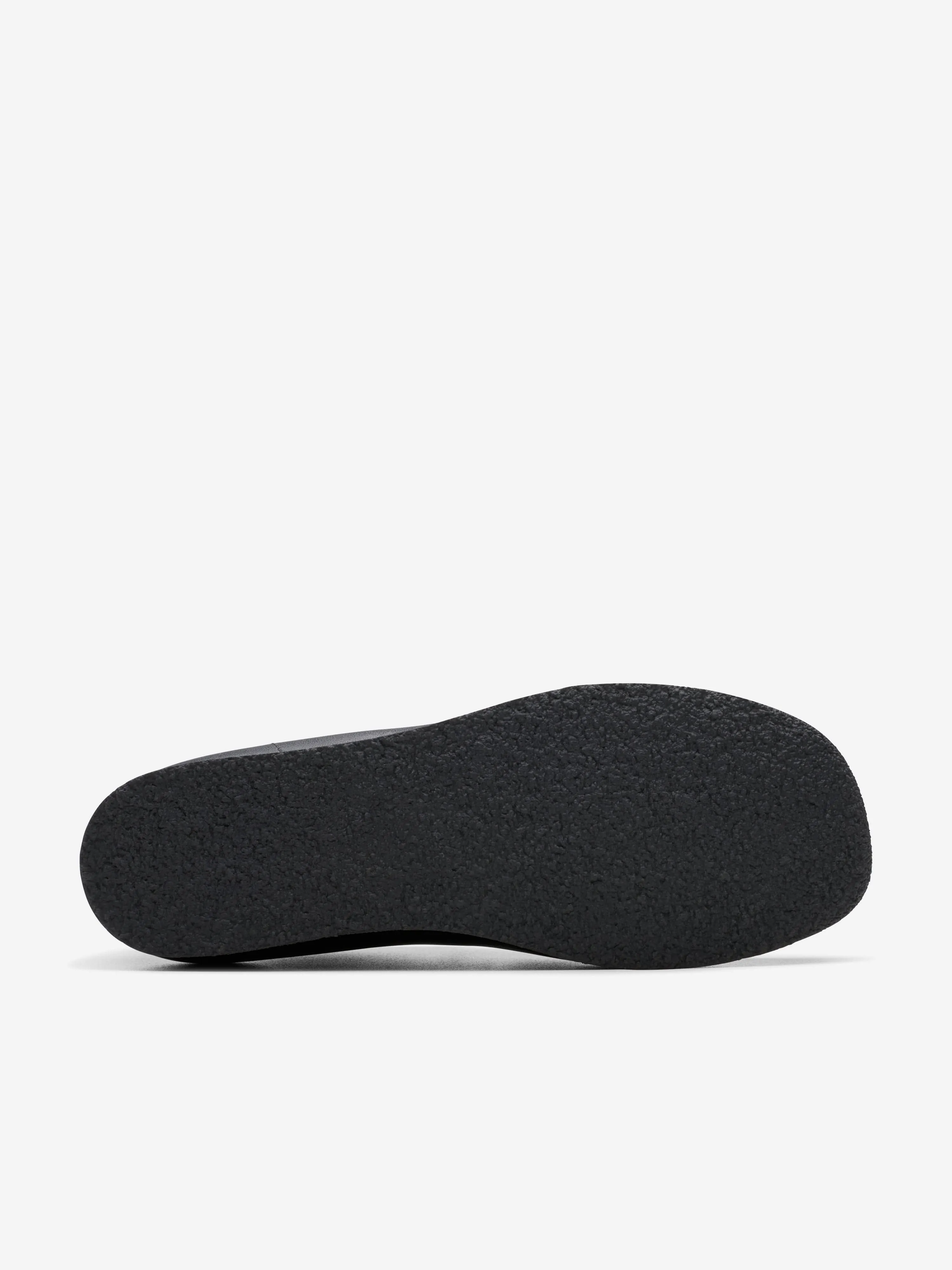 Wallabee-Lederstiefel für Kinder in Schwarz