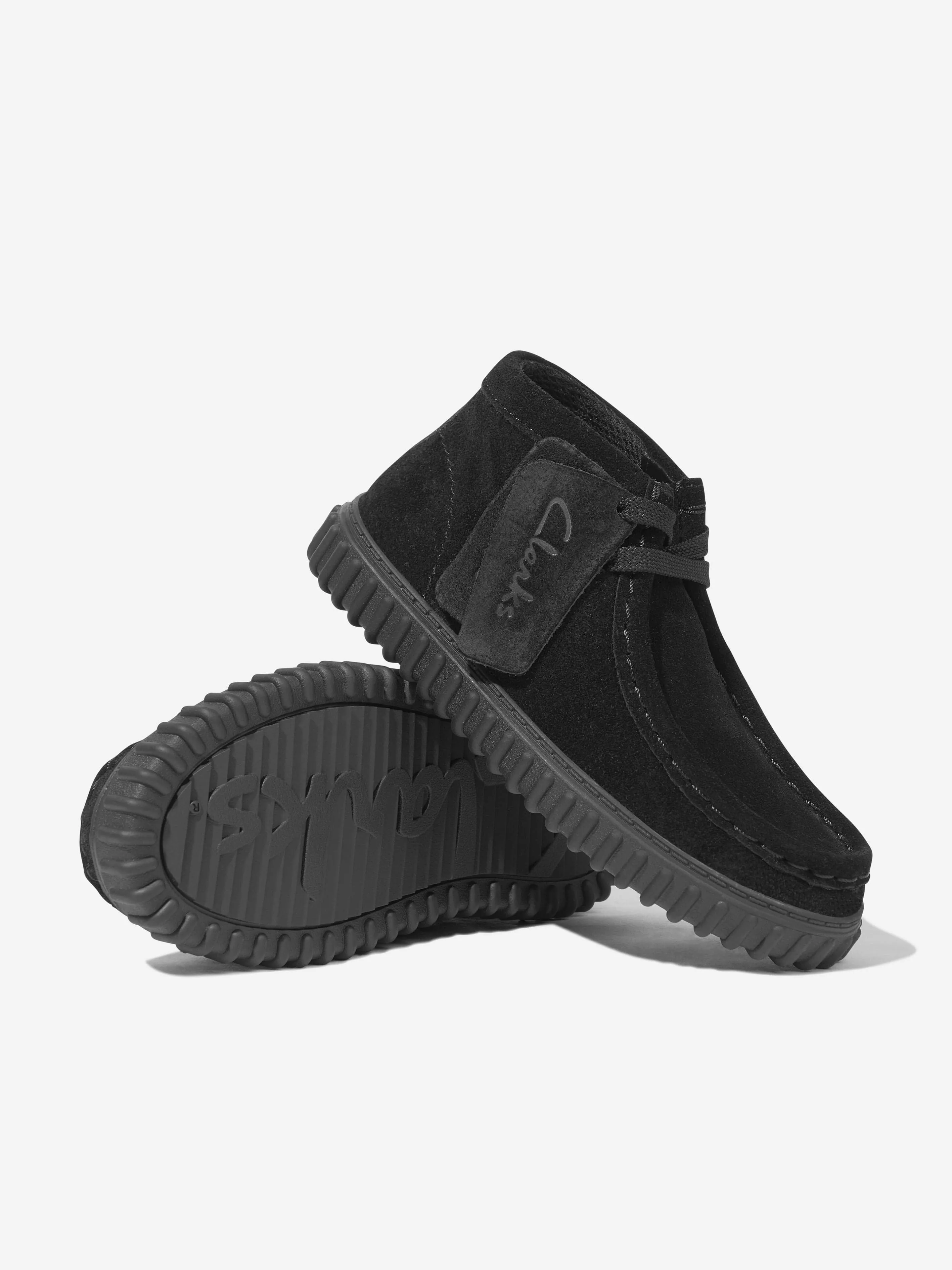 Kinder Wildleder Tor Hill Stiefel in Schwarz