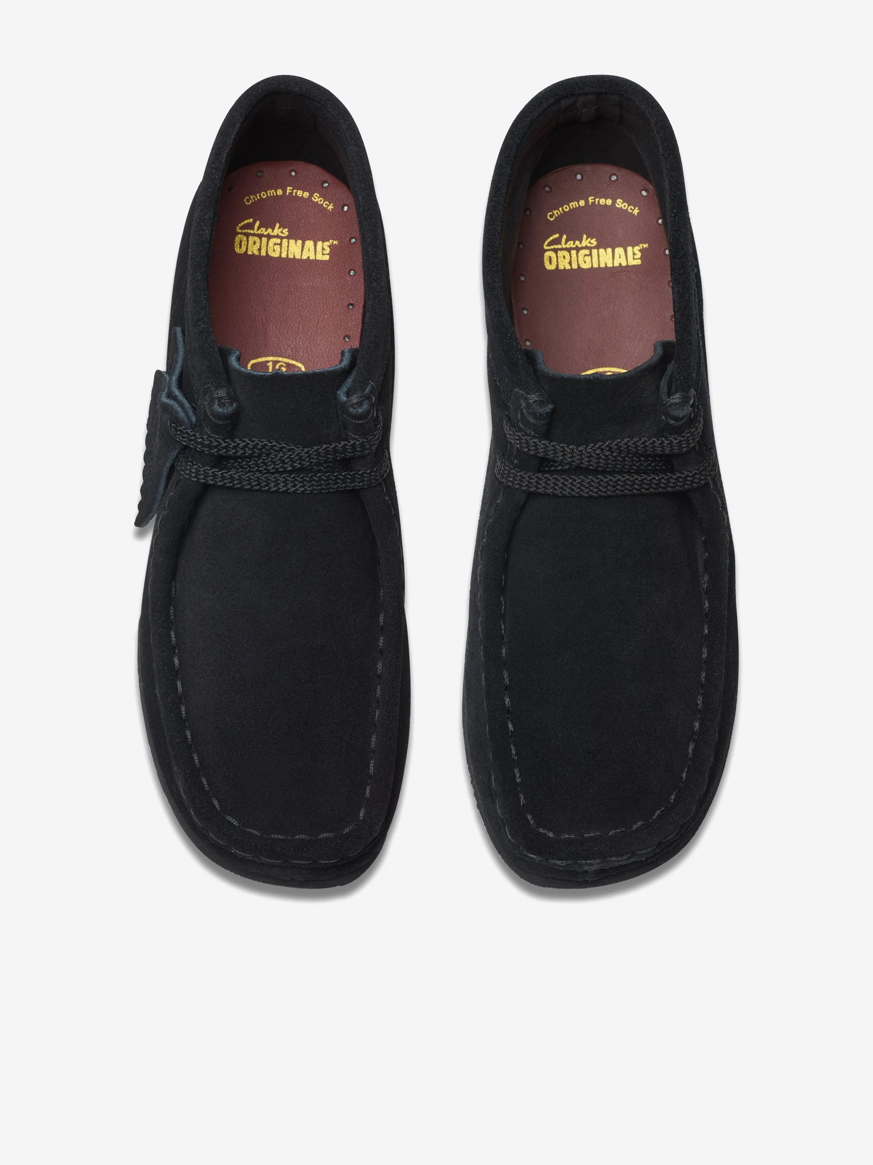 Kids Suede Wallabee Stiefel in Schwarz