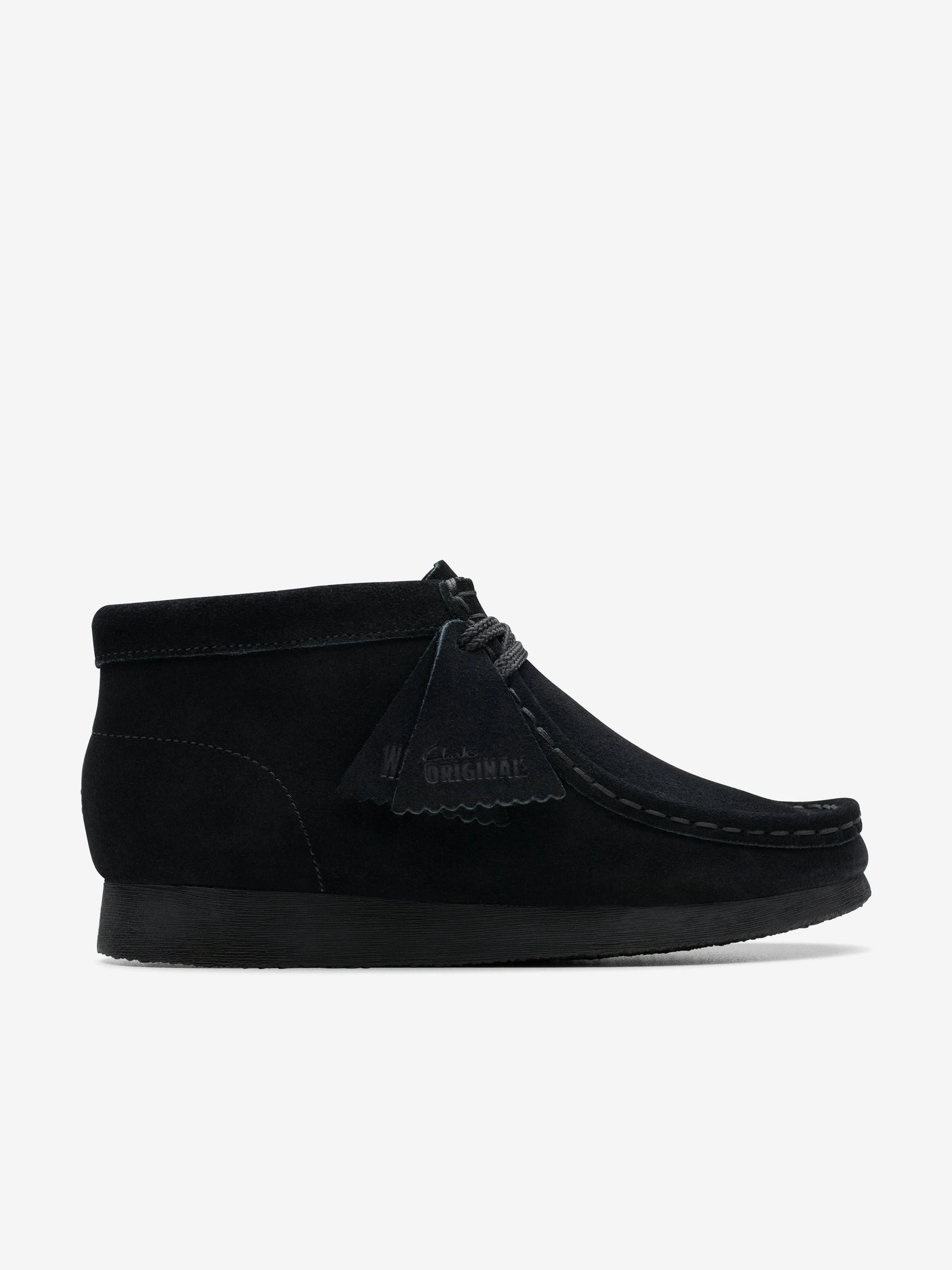 Kids Suede Wallabee Stiefel in Schwarz