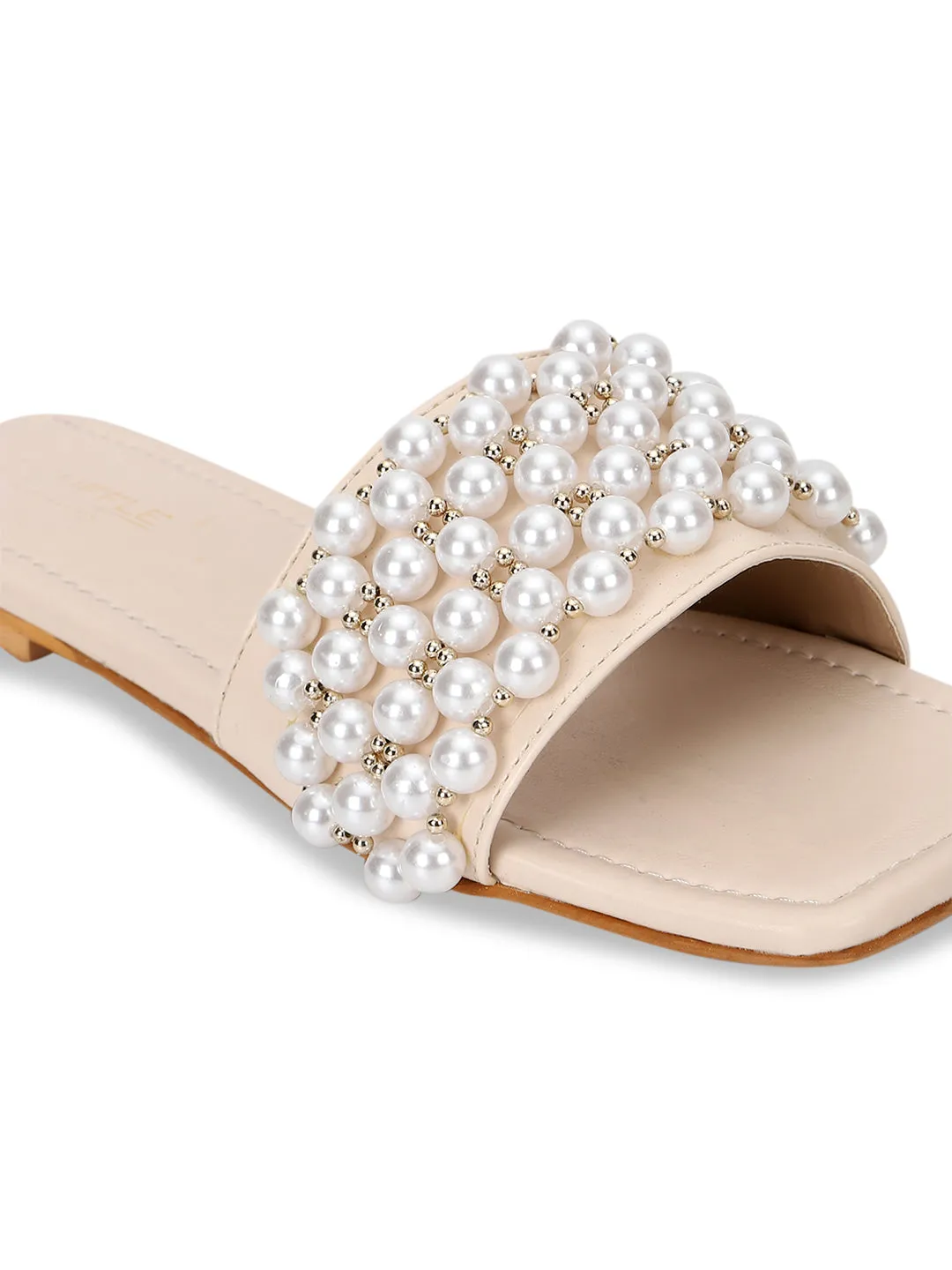 Hellbeige PU Schlupfballerinas (TC-KL004-LBEIG)
