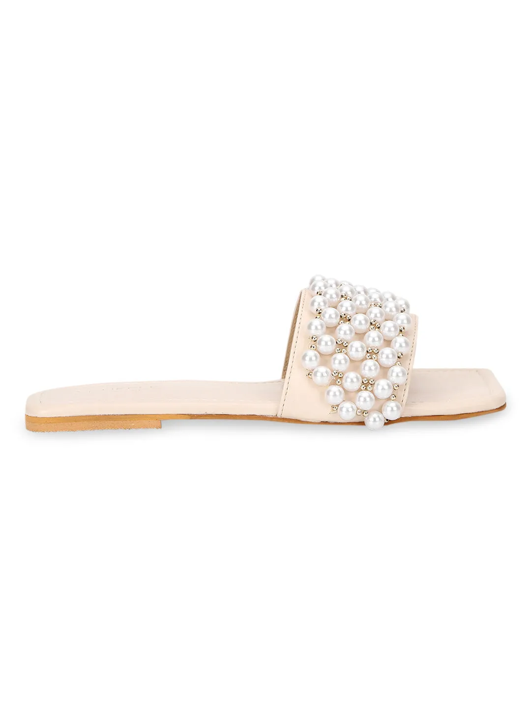 Hellbeige PU Schlupfballerinas (TC-KL004-LBEIG)
