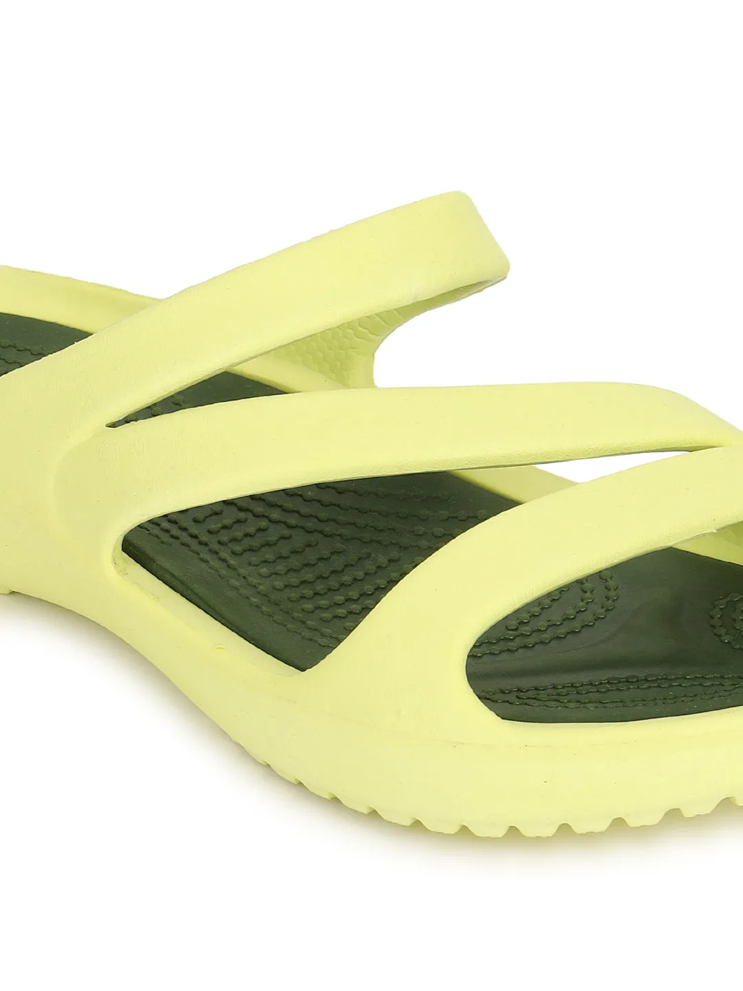 Stilvolle Lime Yellow Schlupfballerinas Für Damen (TC-LFLAT1-LIME)