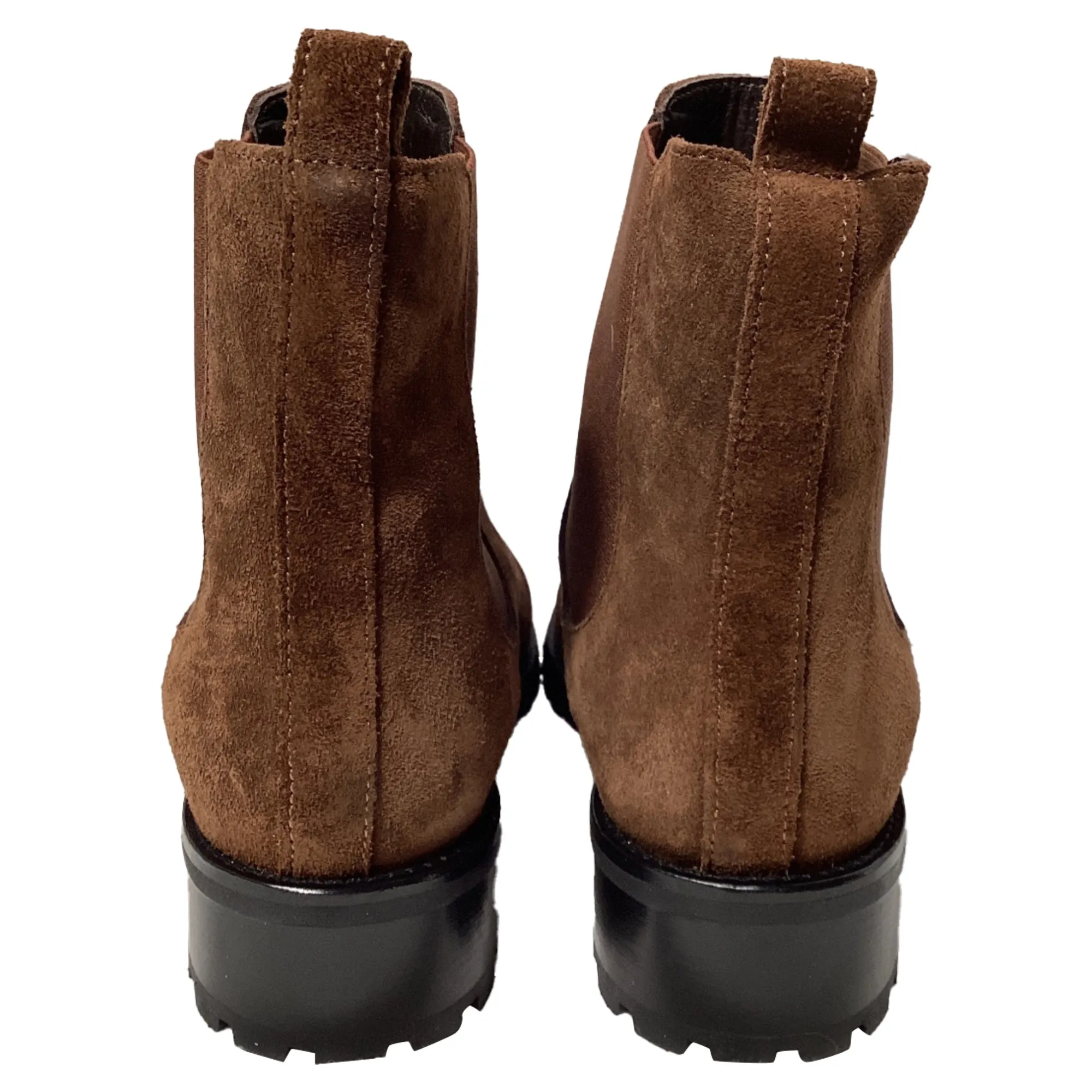 Manolo Blahnik Chelata Chelsea-Stiefel in braunem Wildleder_Manolo-Blahnik