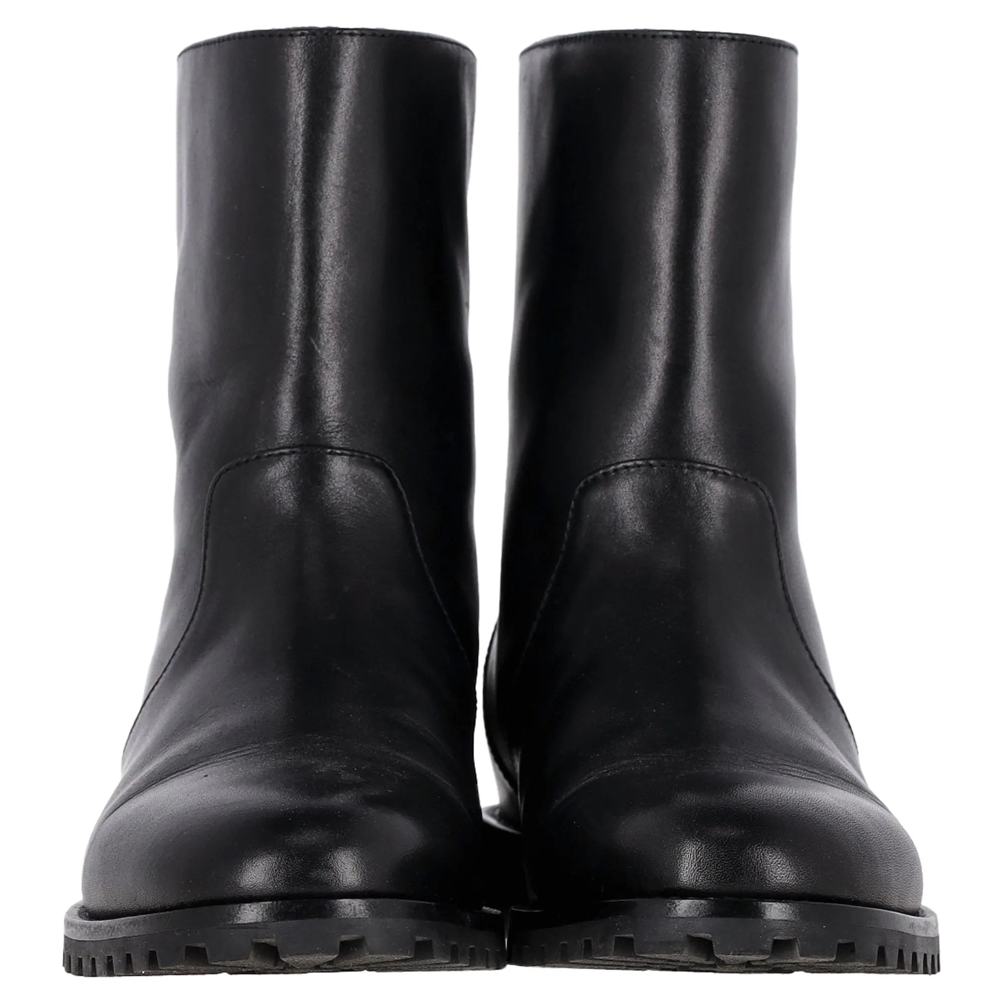 Manolo Blahnik Motosa Stiefeletten in schwarzem Kalbsleder_Manolo-Blahnik