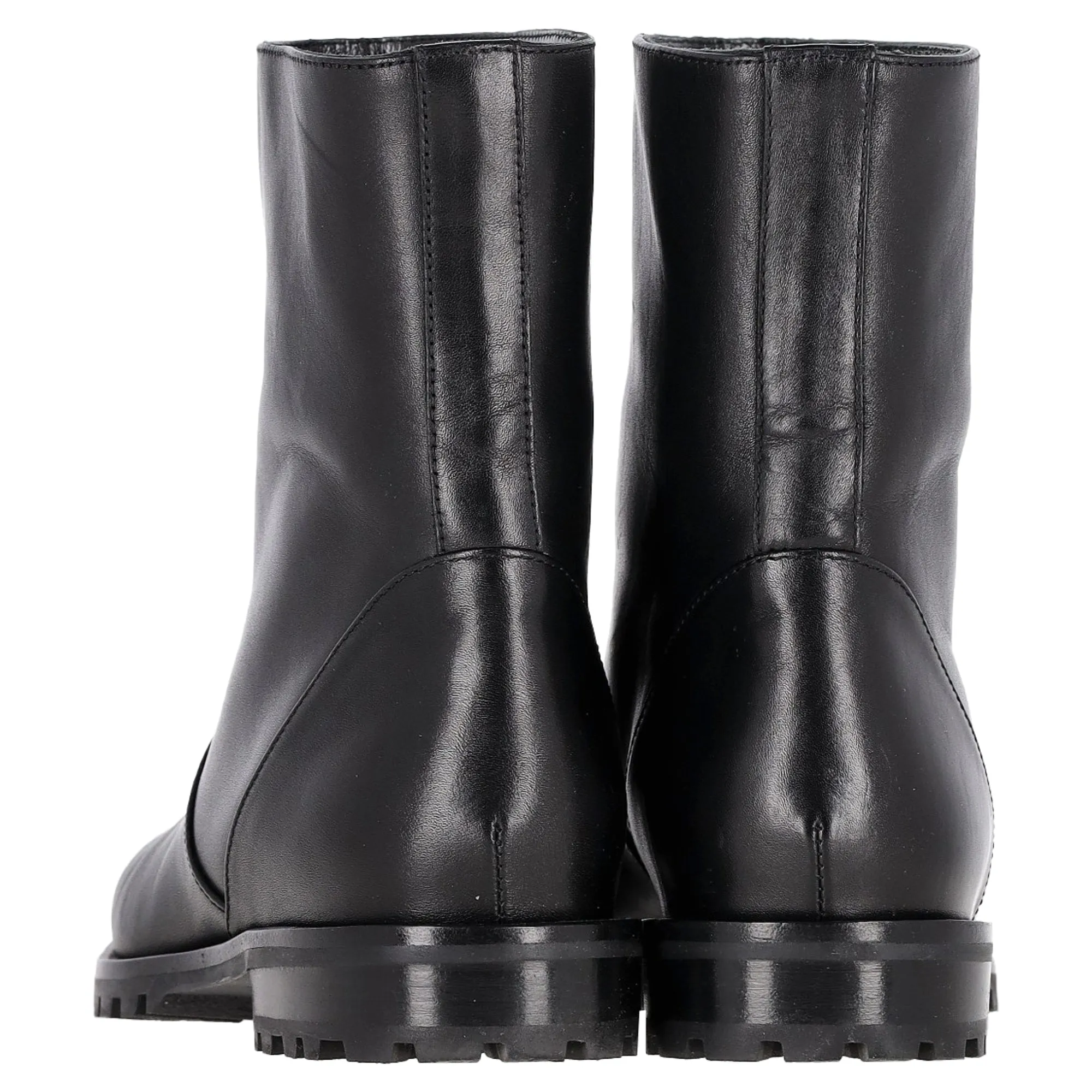 Manolo Blahnik Motosa Stiefeletten in schwarzem Kalbsleder_Manolo-Blahnik