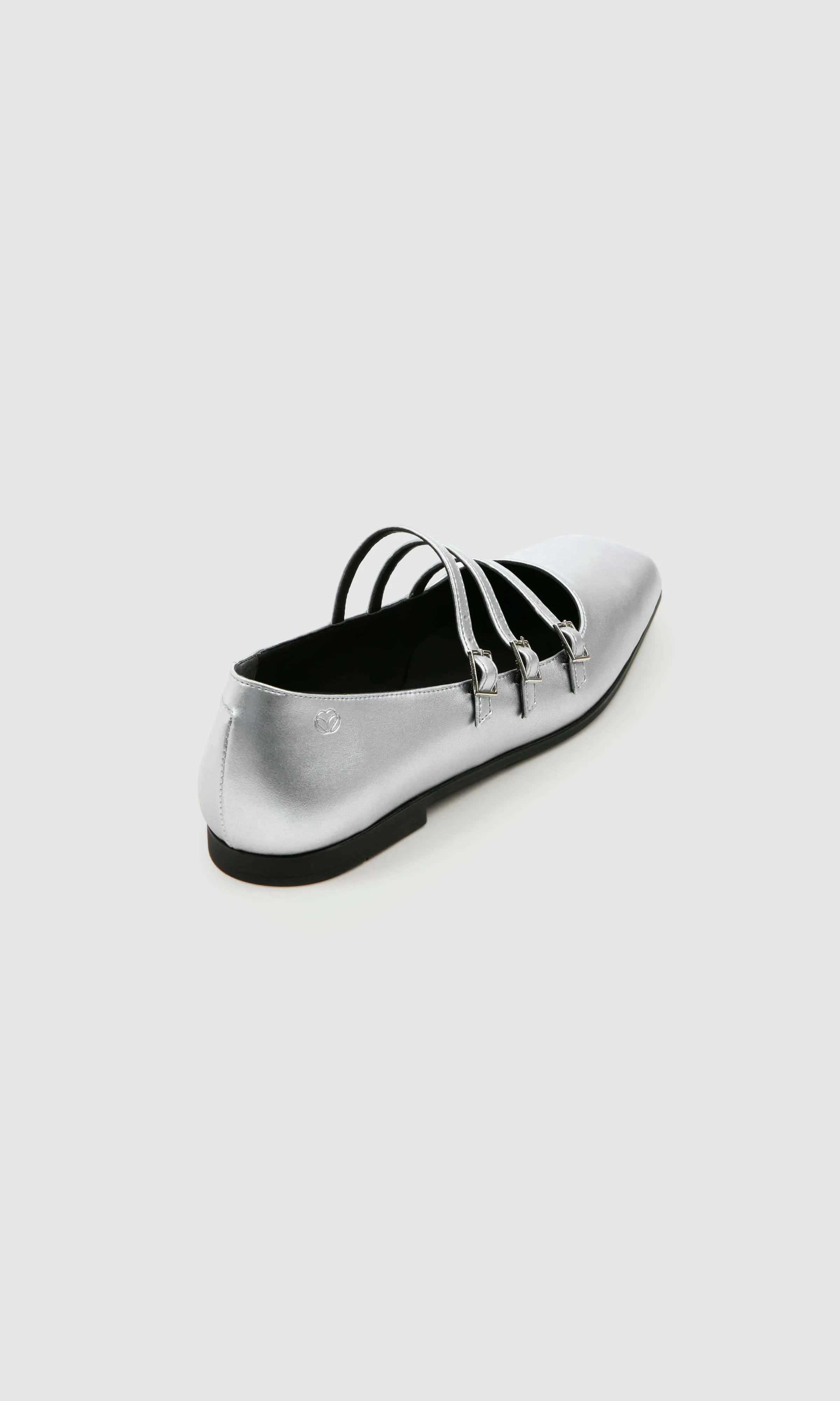 Maria II Apfel-Leder Vegane Pumps | Silber