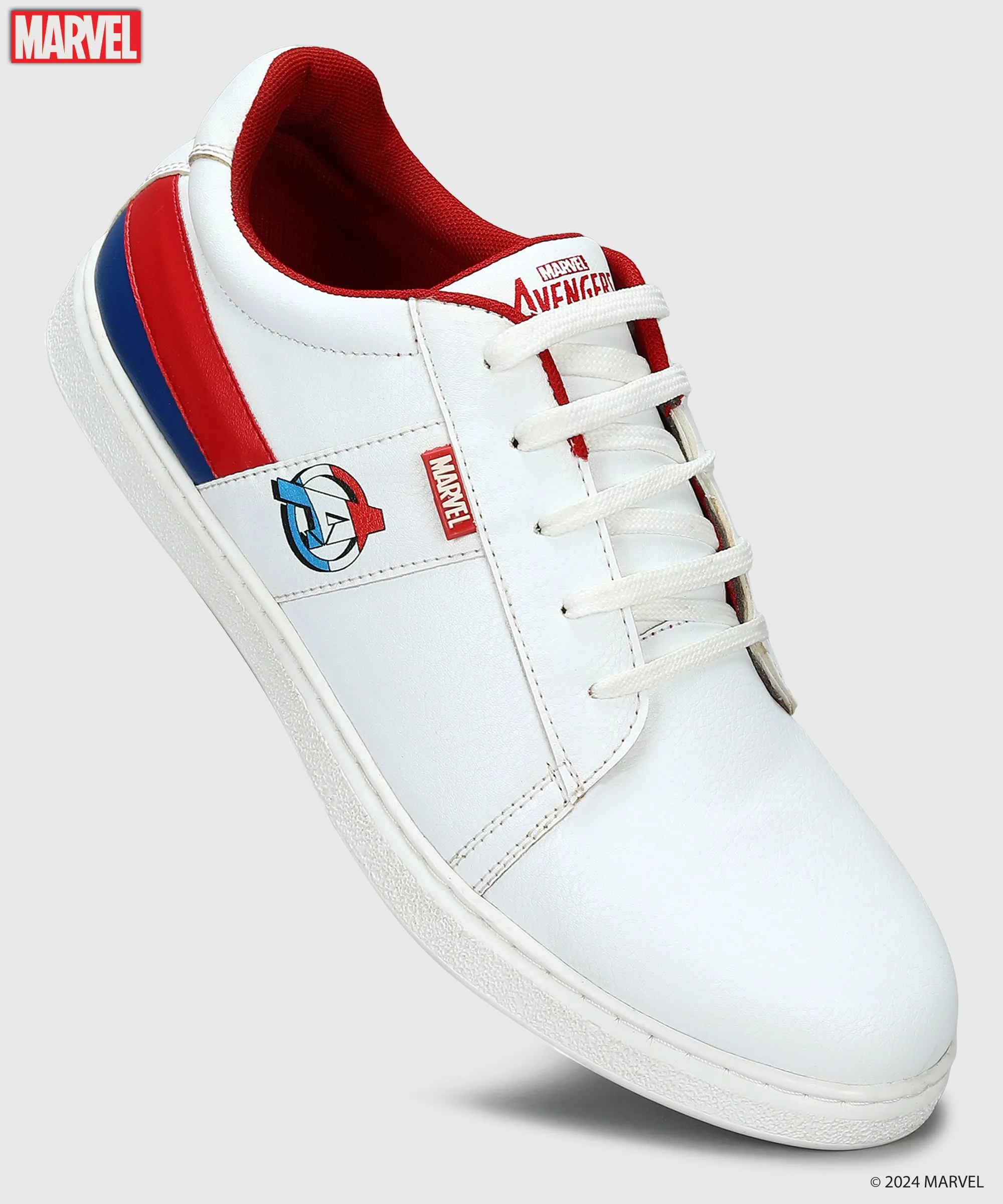 Marvel Herren Weiße Freizeit-Sneaker | Gepolstert & Schnürung Outdoor-Stil