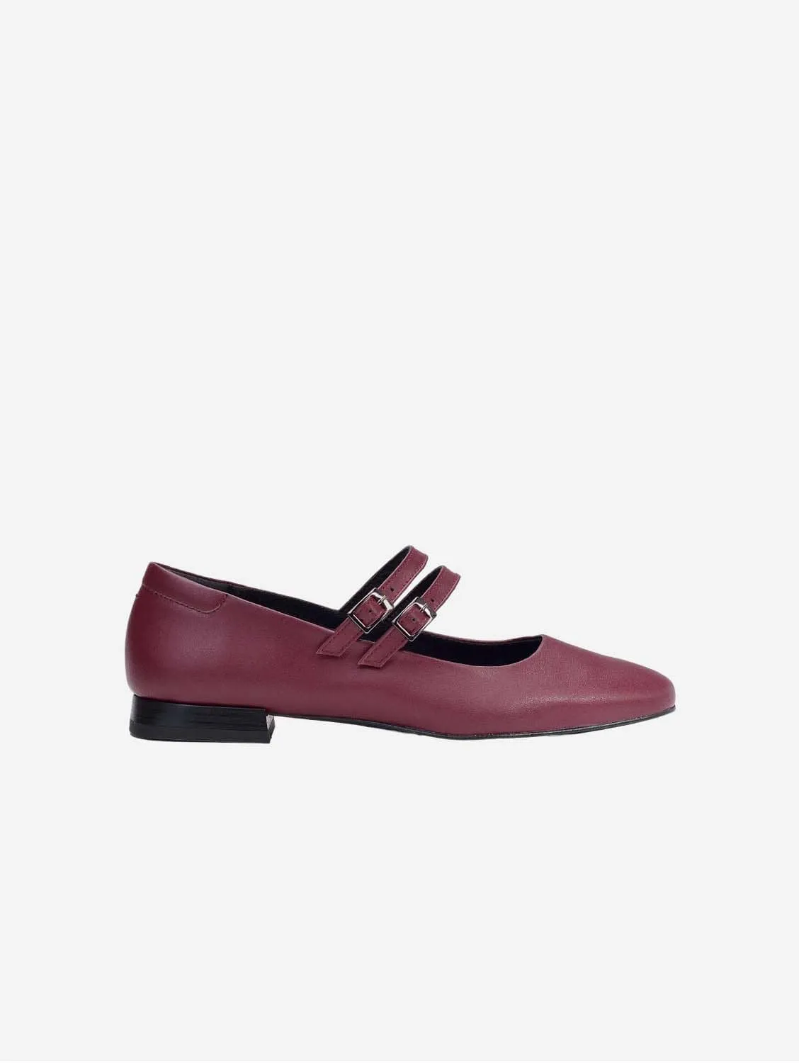 Mary Jane Vegea® Traubenleder Vegane Pumps | Kirsche