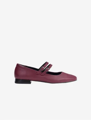 Mary Jane Vegea® Traubenleder Vegane Pumps | Kirsche