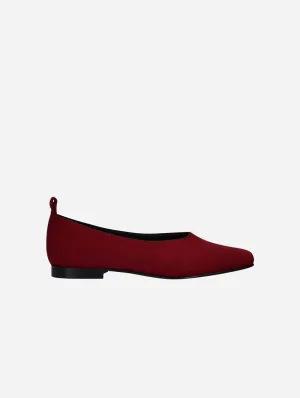 Melita Damen Ballerina Vegan Wildleder Flats | Burgunderrot