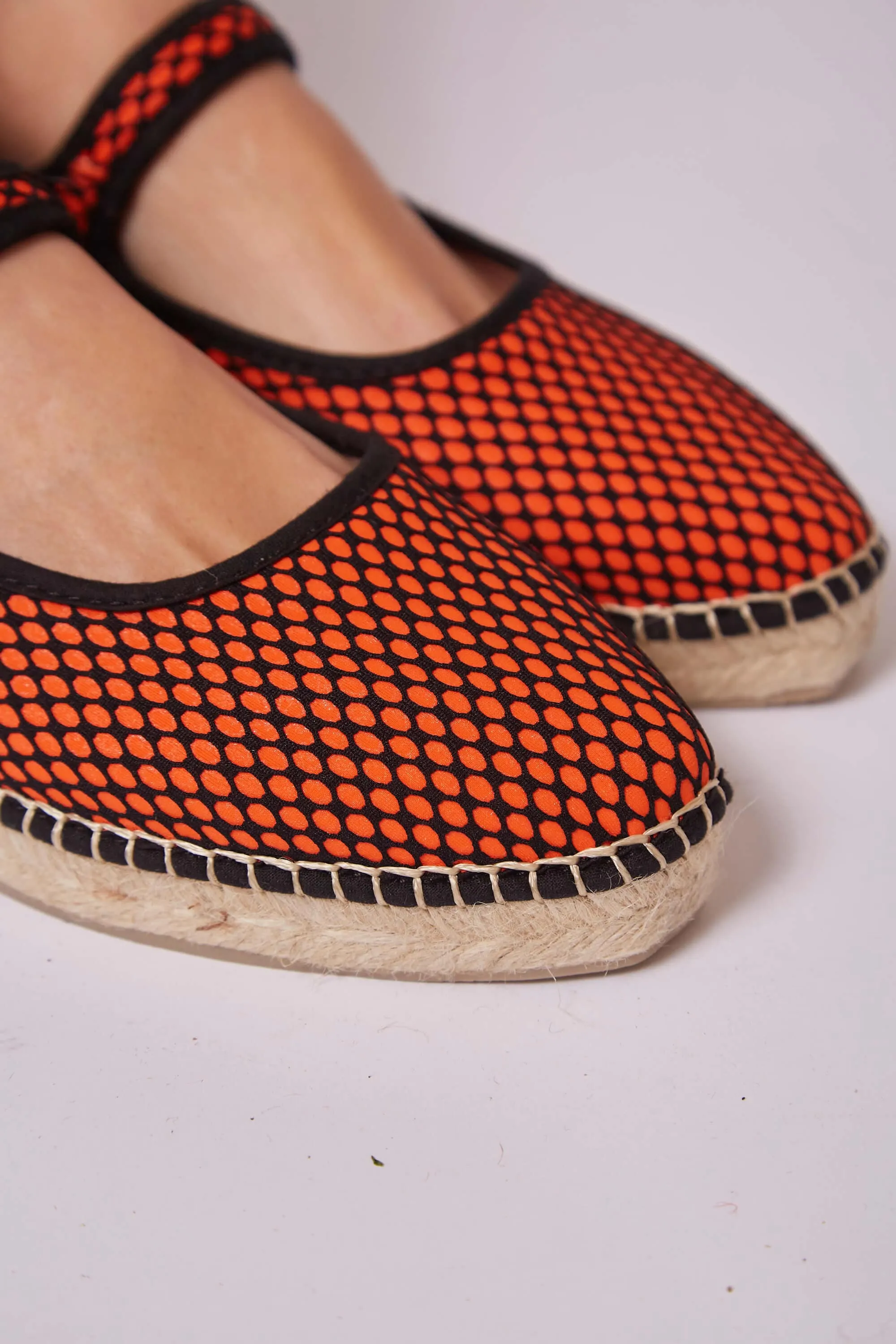 Mesh-Jute-Vegan-Slipper | Orange