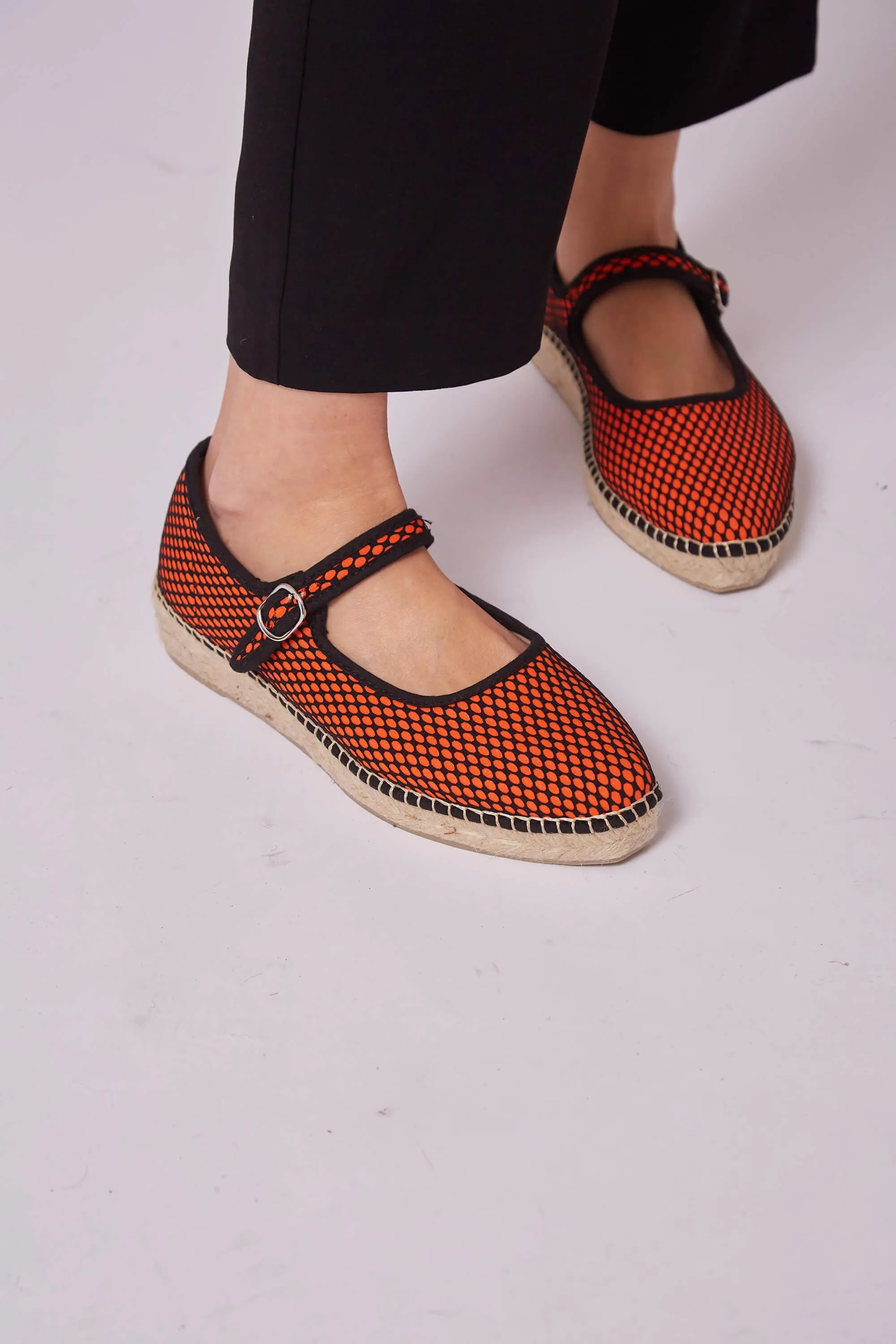 Mesh-Jute-Vegan-Slipper | Orange