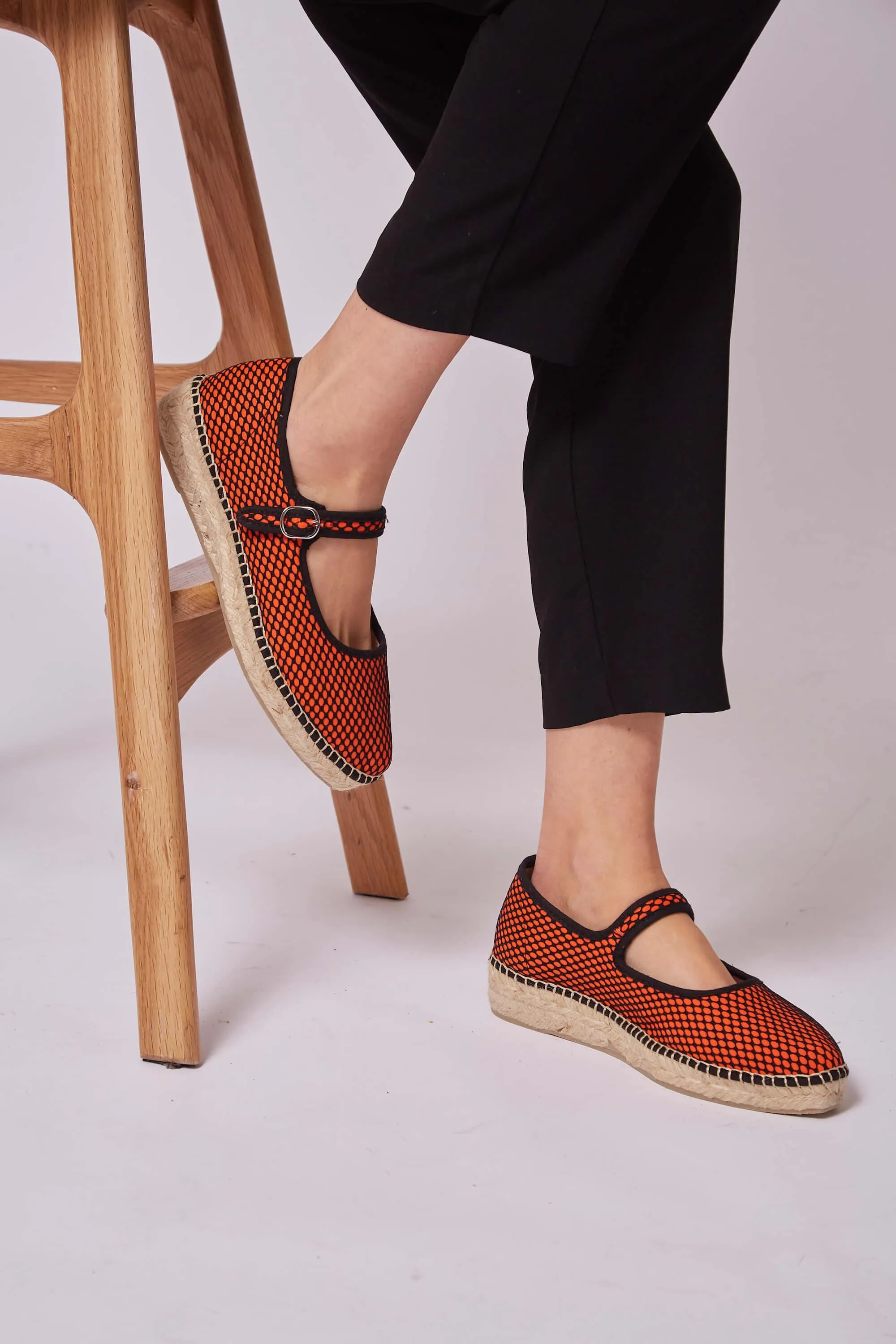Mesh-Jute-Vegan-Slipper | Orange