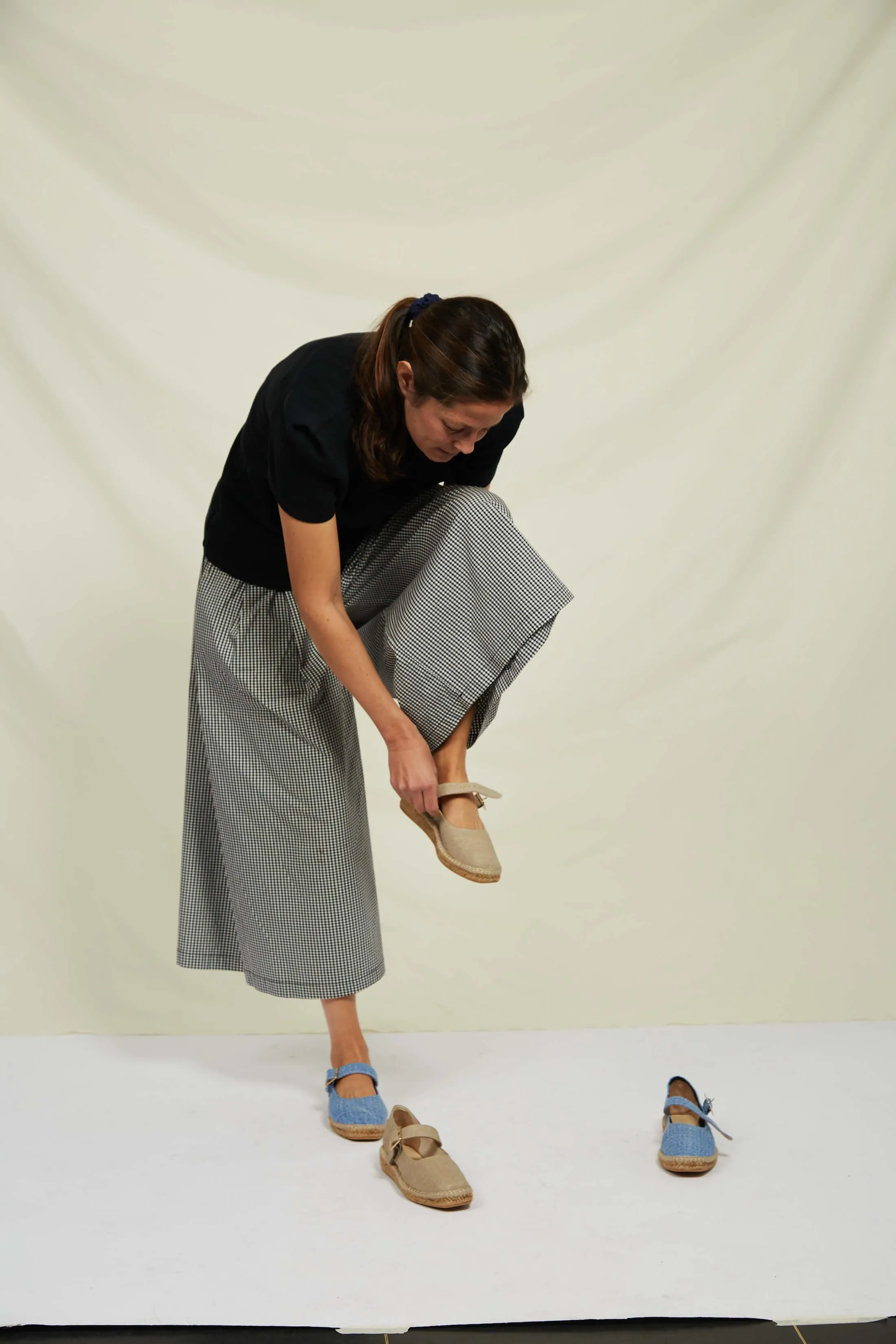 Mojacar Vegane Öko-Wildleder & Jute Flats | Blau