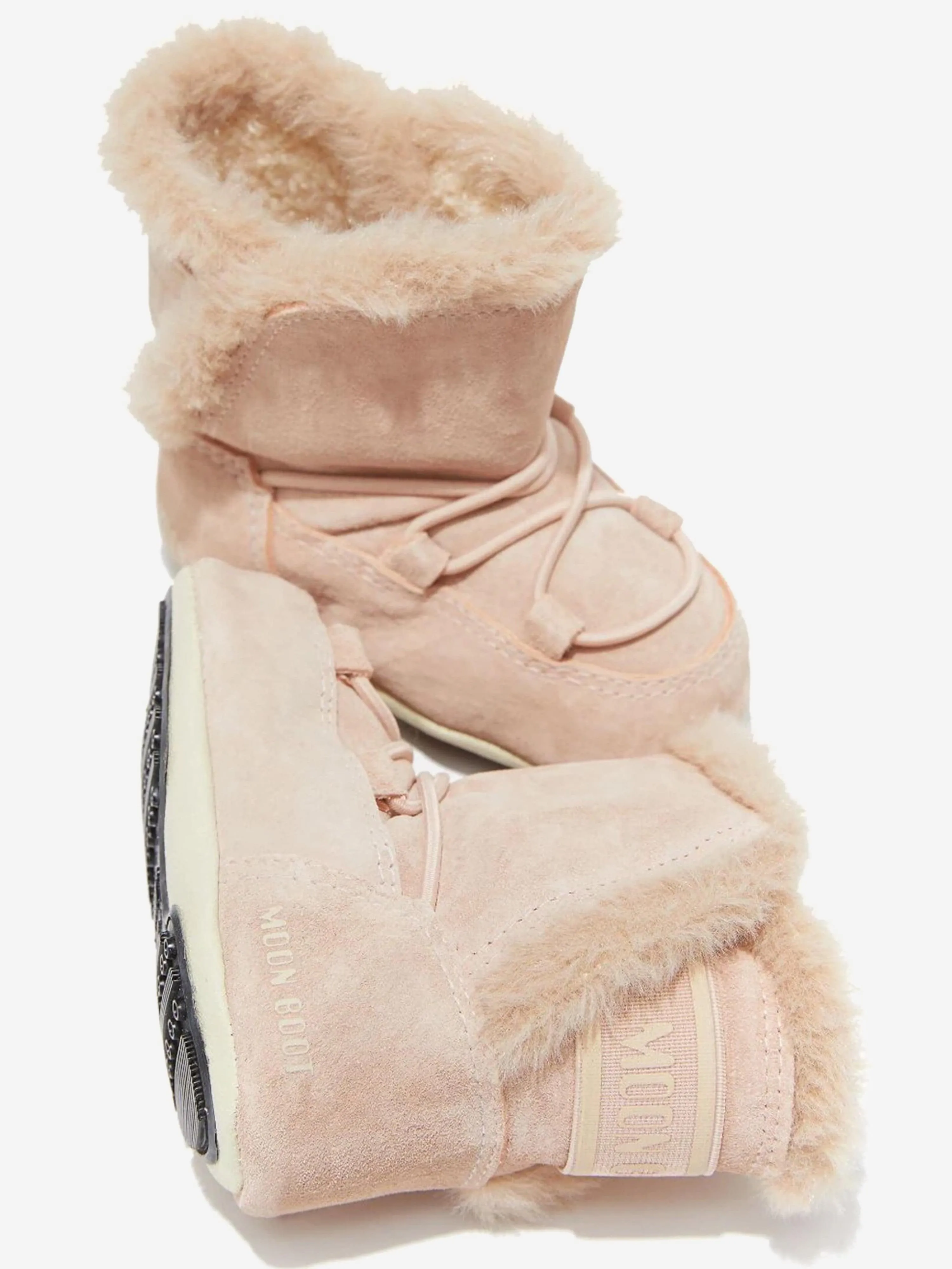 Moon Boot Baby Mädchen Wildleder Krippenstiefel in Rosa