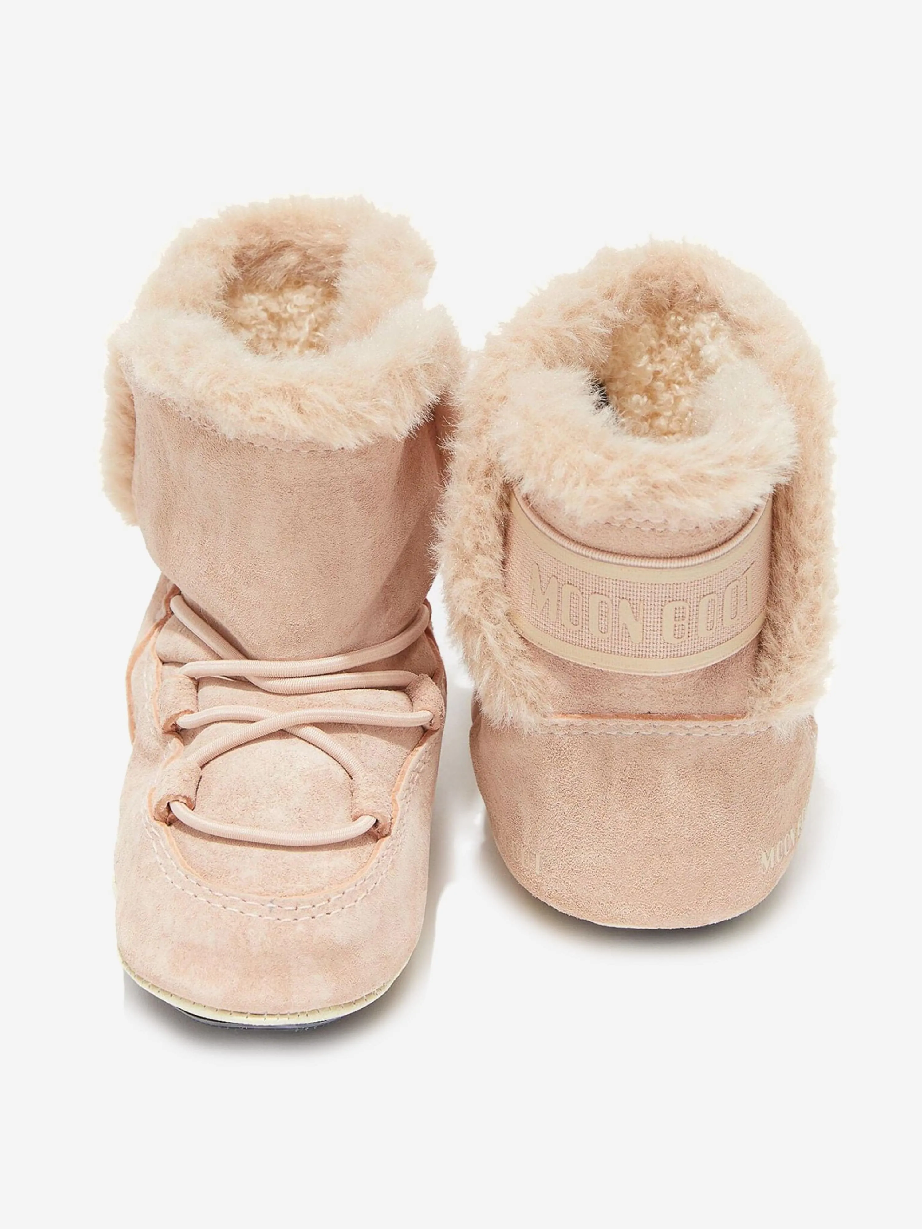 Moon Boot Baby Mädchen Wildleder Krippenstiefel in Rosa