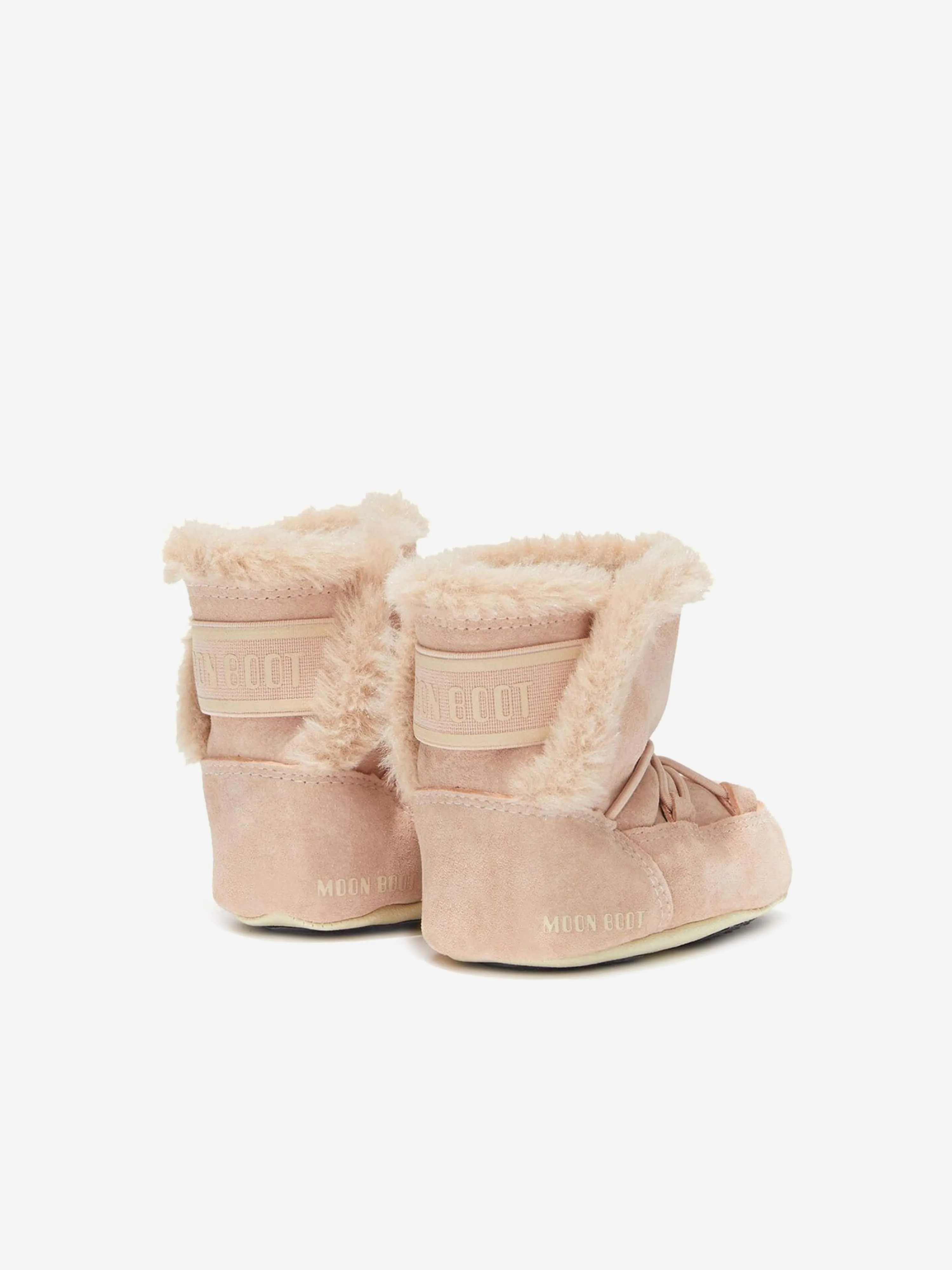 Moon Boot Baby Mädchen Wildleder Krippenstiefel in Rosa