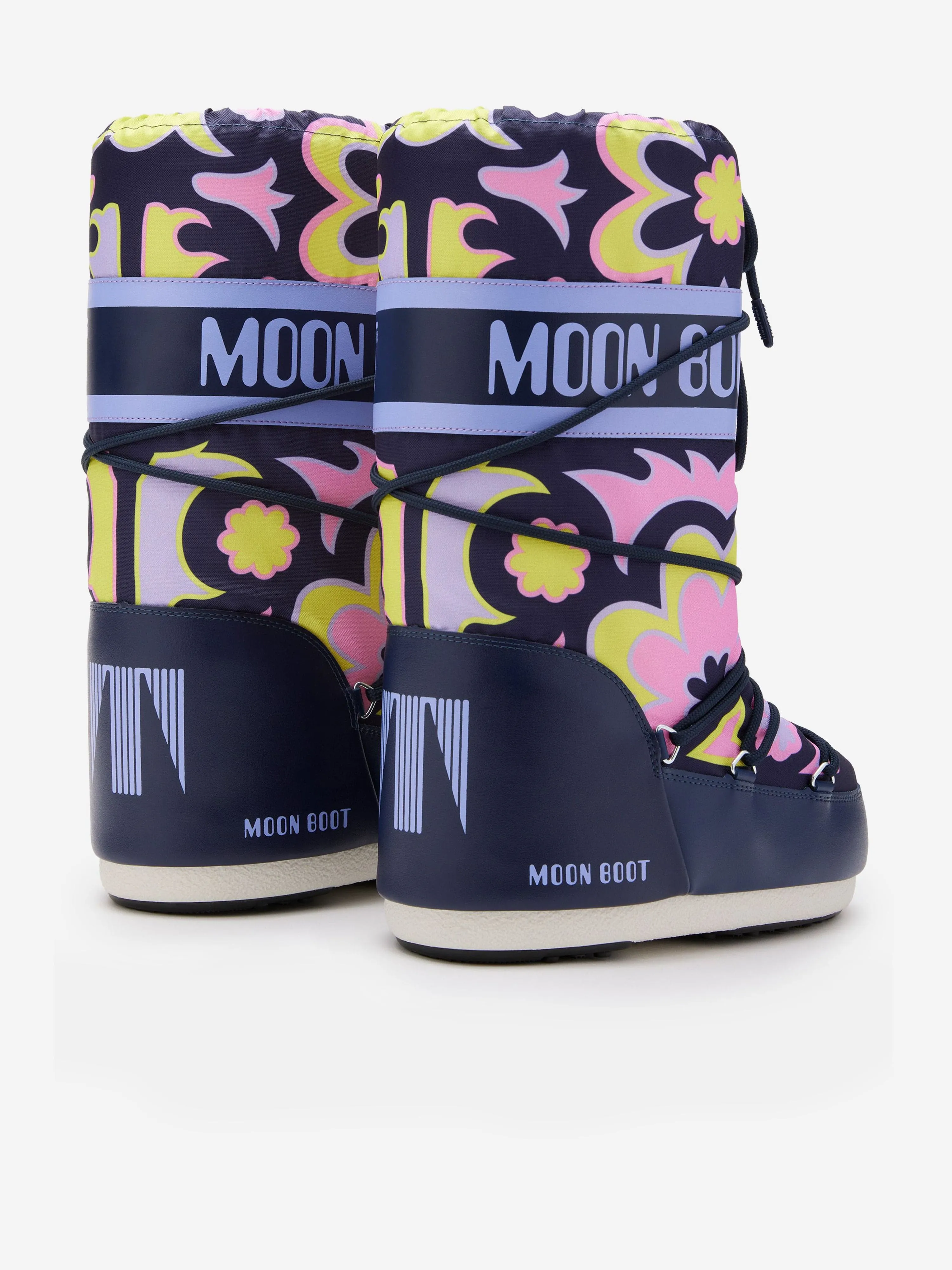 Moon Boot Girls Icon Flower Boots in Mehrfarbig