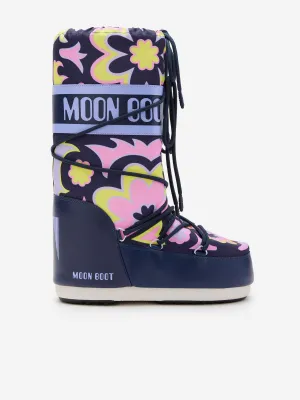Moon Boot Girls Icon Flower Boots in Mehrfarbig