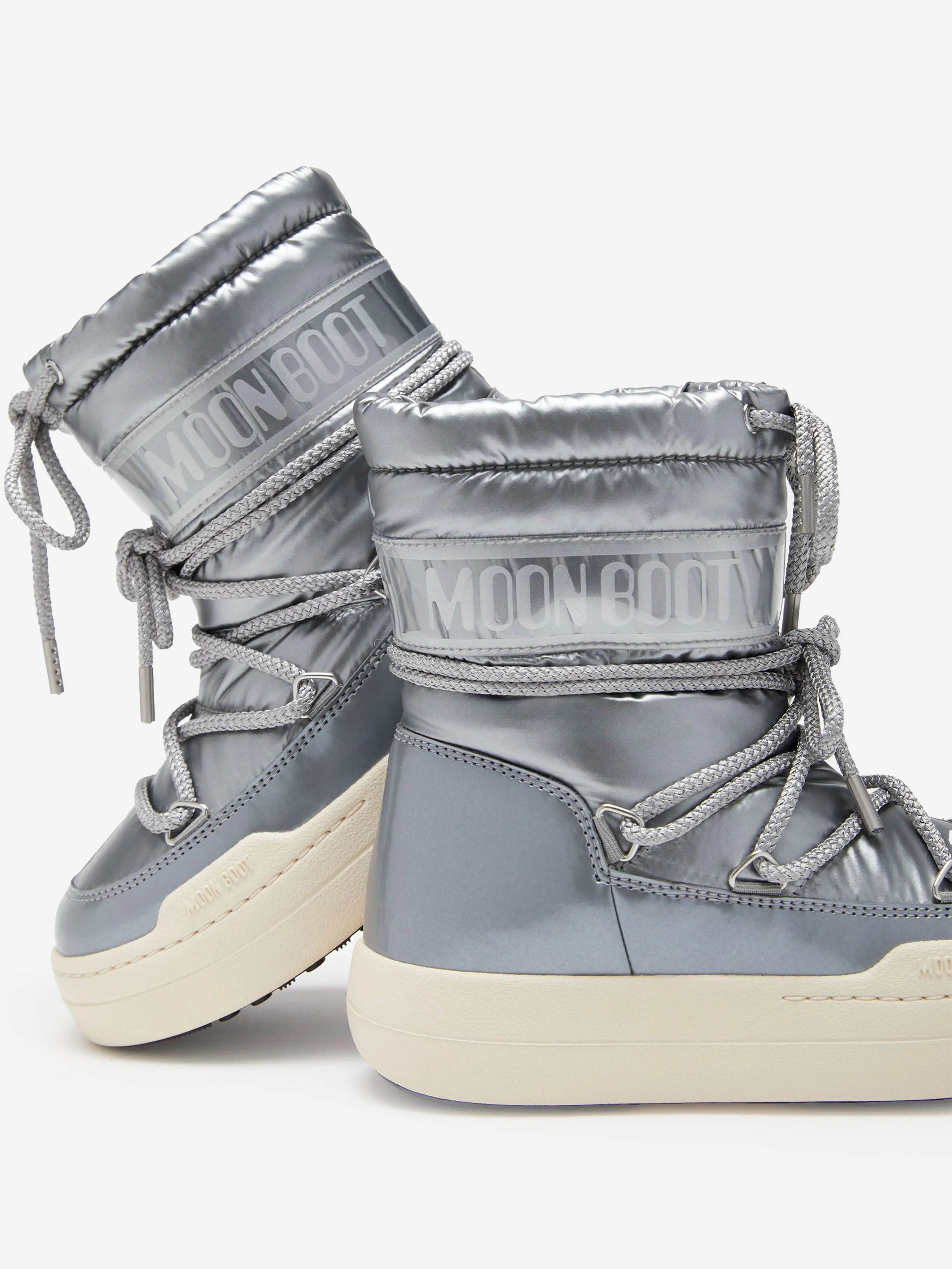 Moon Boot Kids JR Parkstiefel in Silber