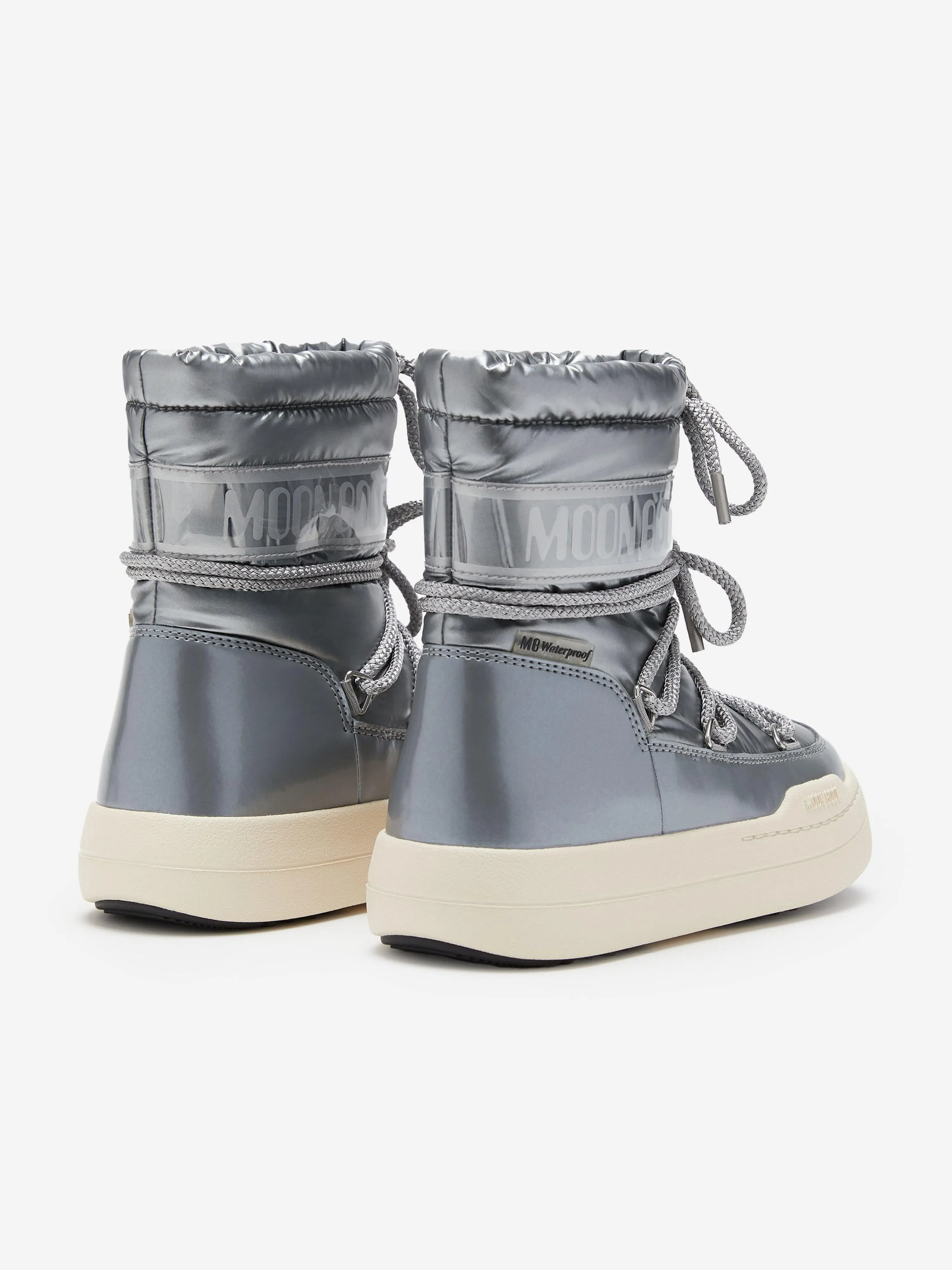 Moon Boot Kids JR Parkstiefel in Silber