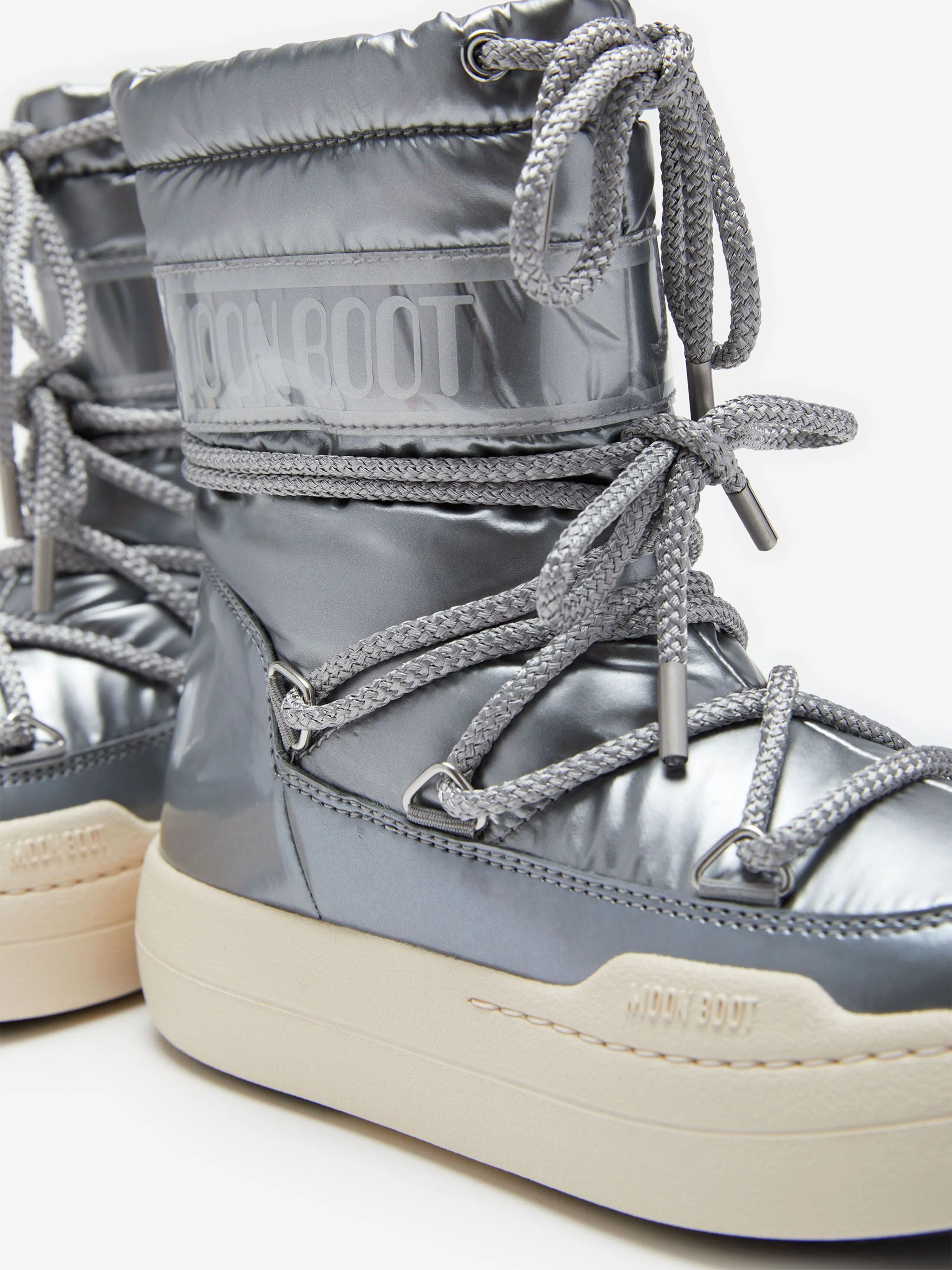 Moon Boot Kids JR Parkstiefel in Silber