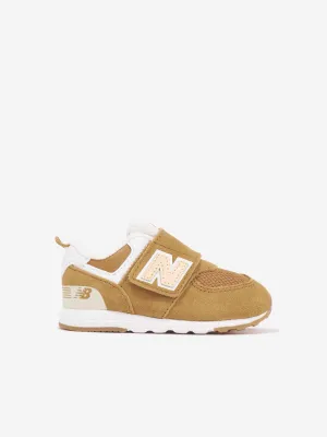 New Balance Kids 574 Logo Turnschuhe in Beige