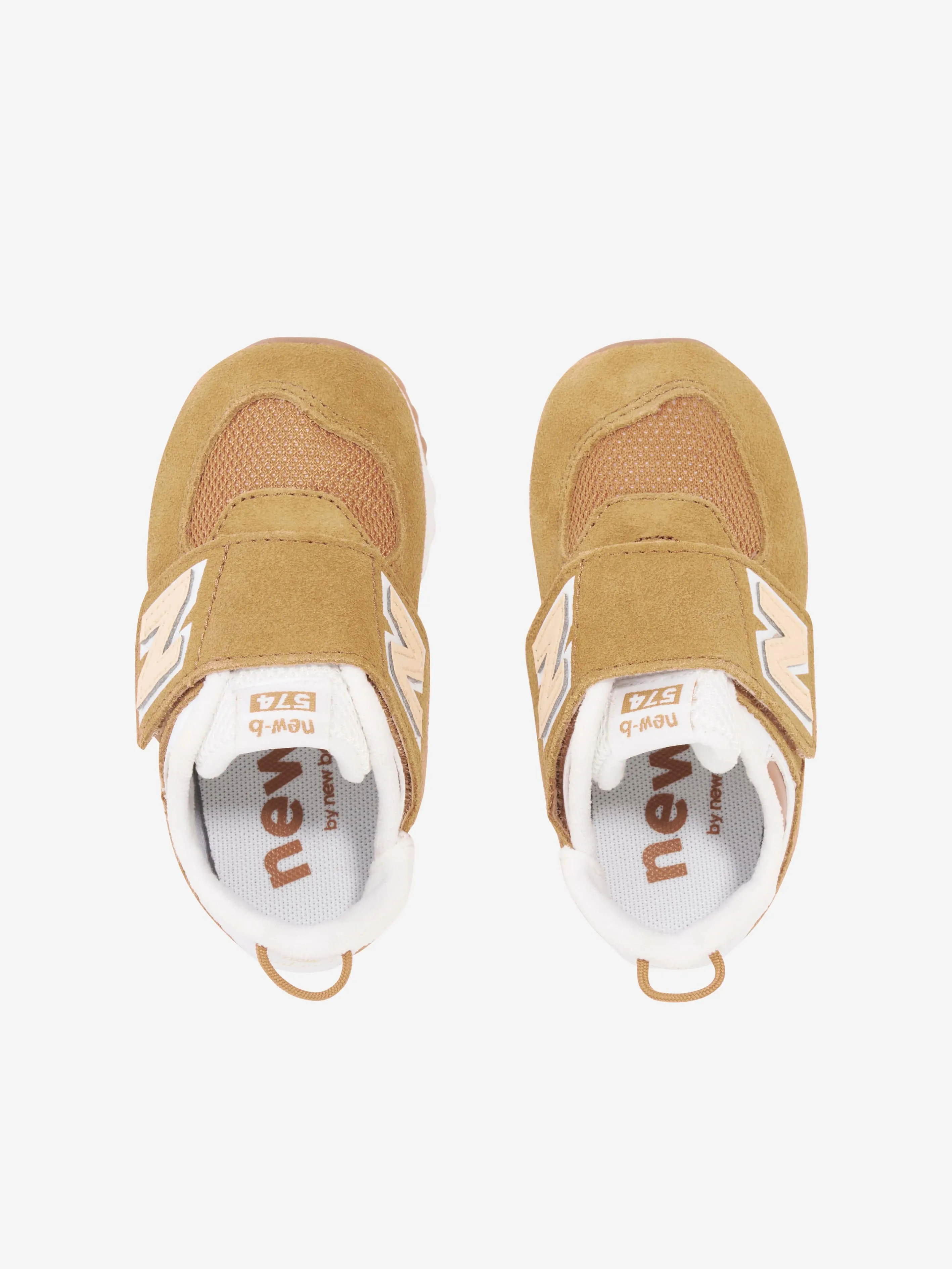 New Balance Kids 574 Logo Turnschuhe in Beige