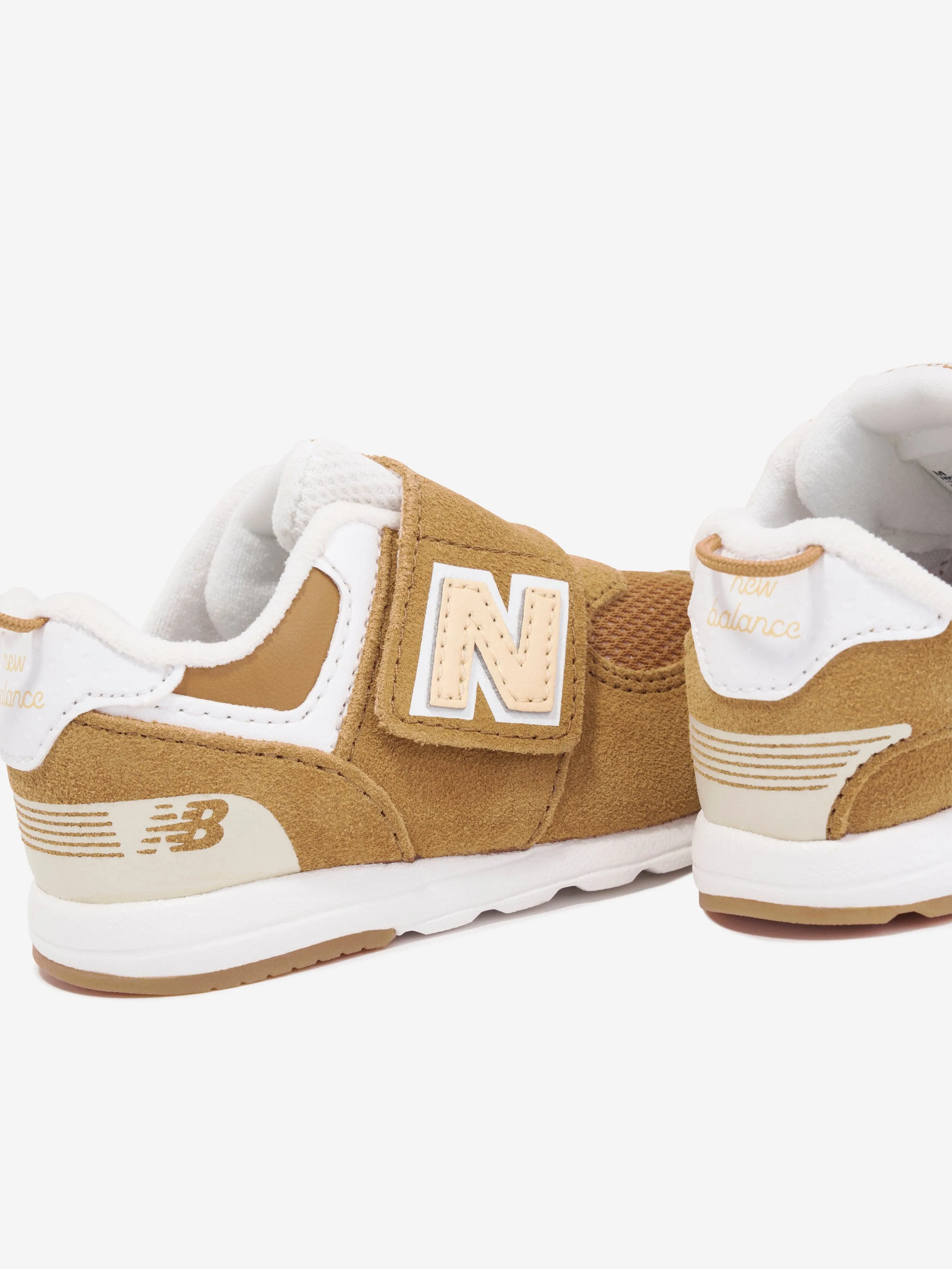 New Balance Kids 574 Logo Turnschuhe in Beige