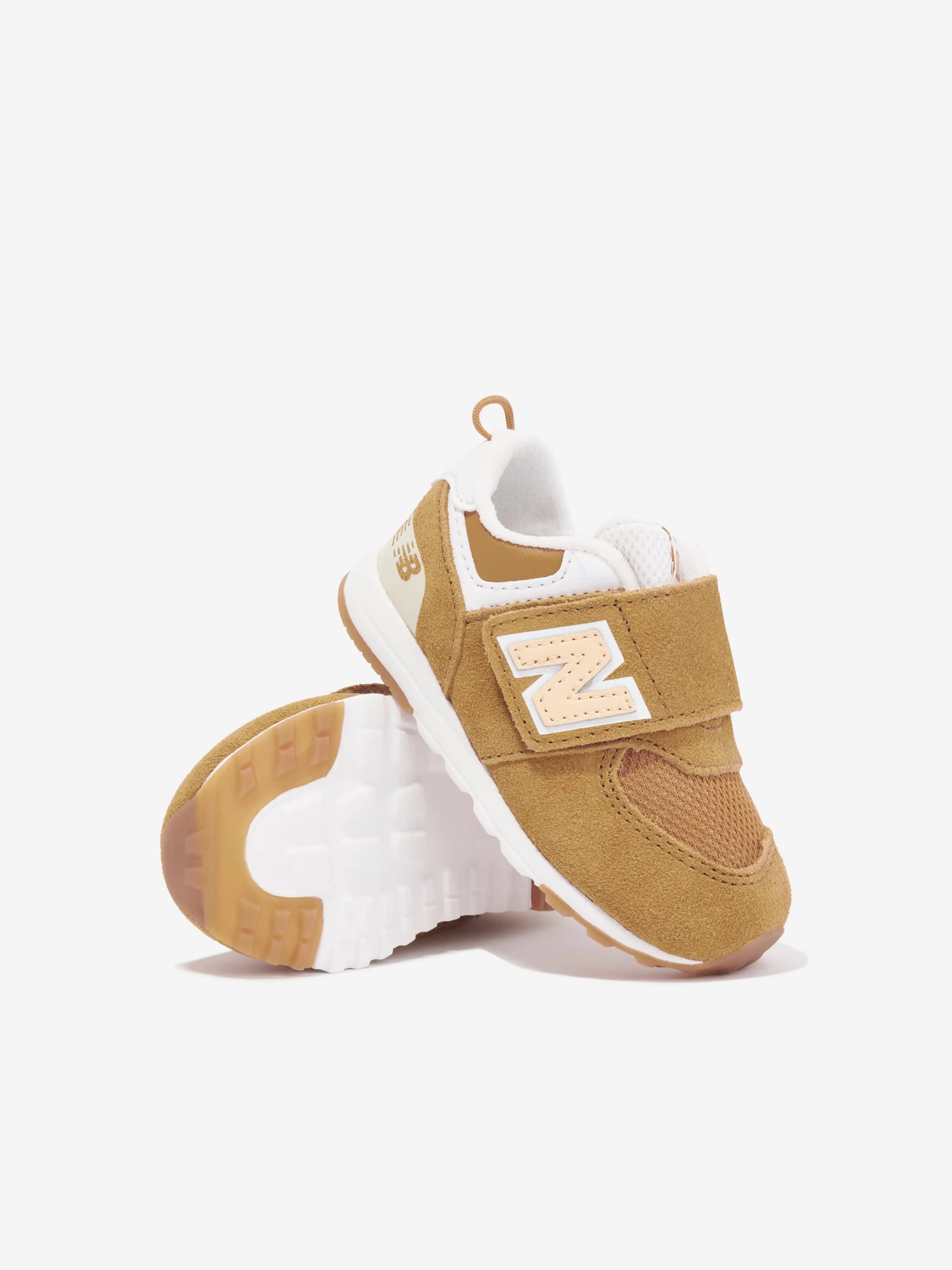 New Balance Kids 574 Logo Turnschuhe in Beige