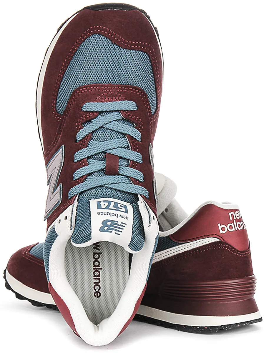 New Balance U574 RBB Schuhe in Burgunderrot