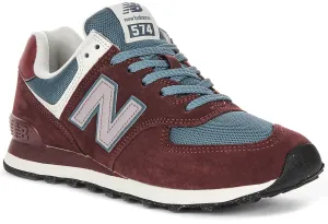 New Balance U574 RBB Schuhe in Burgunderrot