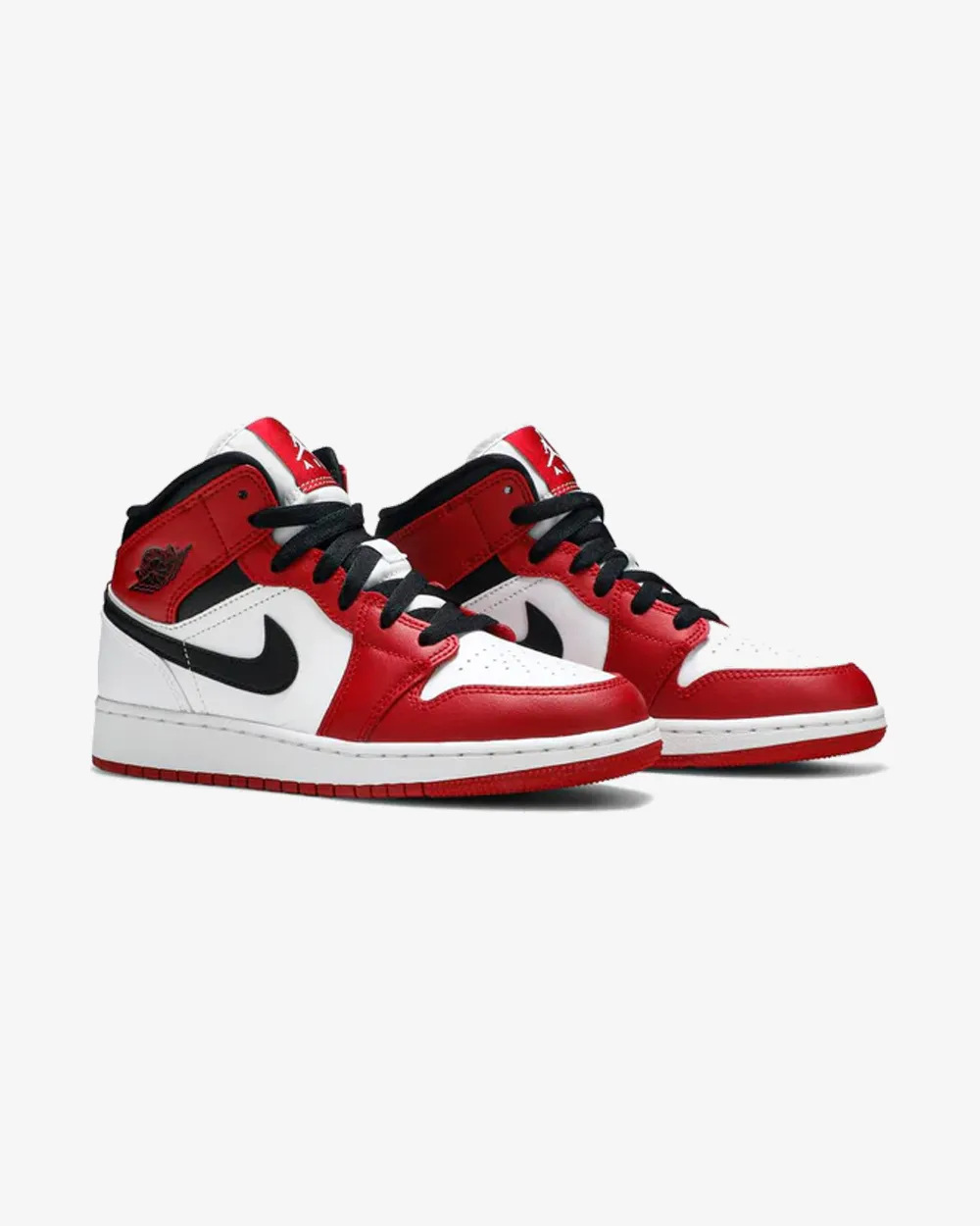 NIKE AIR JORDAN1 MID CHICAGO WEIßE FERSEN GS