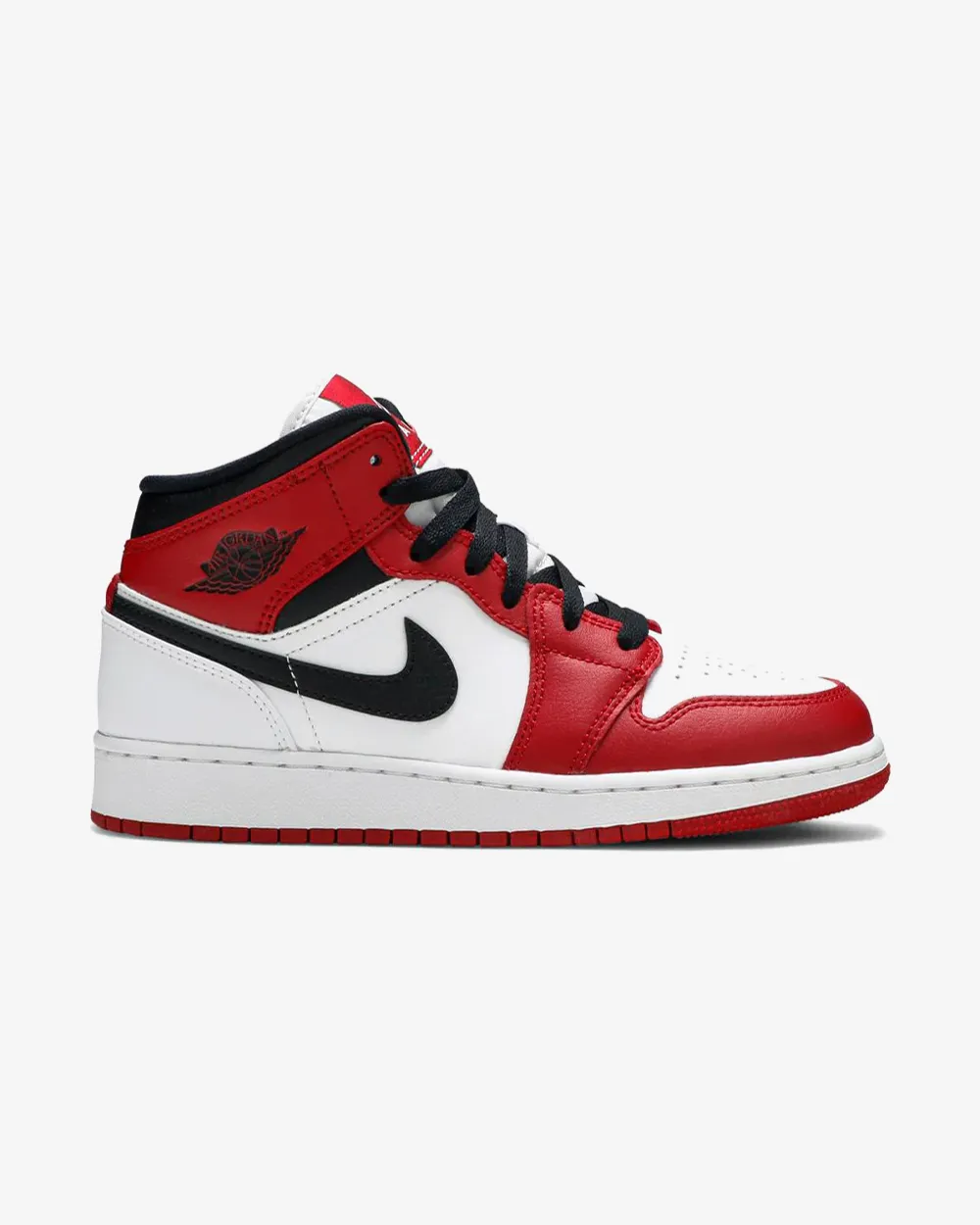 NIKE AIR JORDAN1 MID CHICAGO WEIßE FERSEN GS