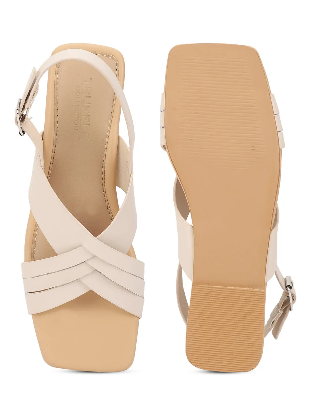 Nackte PU Flache Sandalen (TC-ST-001-NUD)