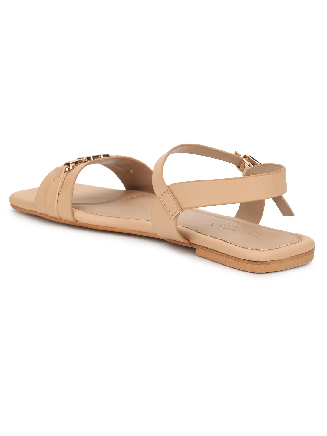 Nackte PU Flache Sandalen (TC-ST-005-NUD)
