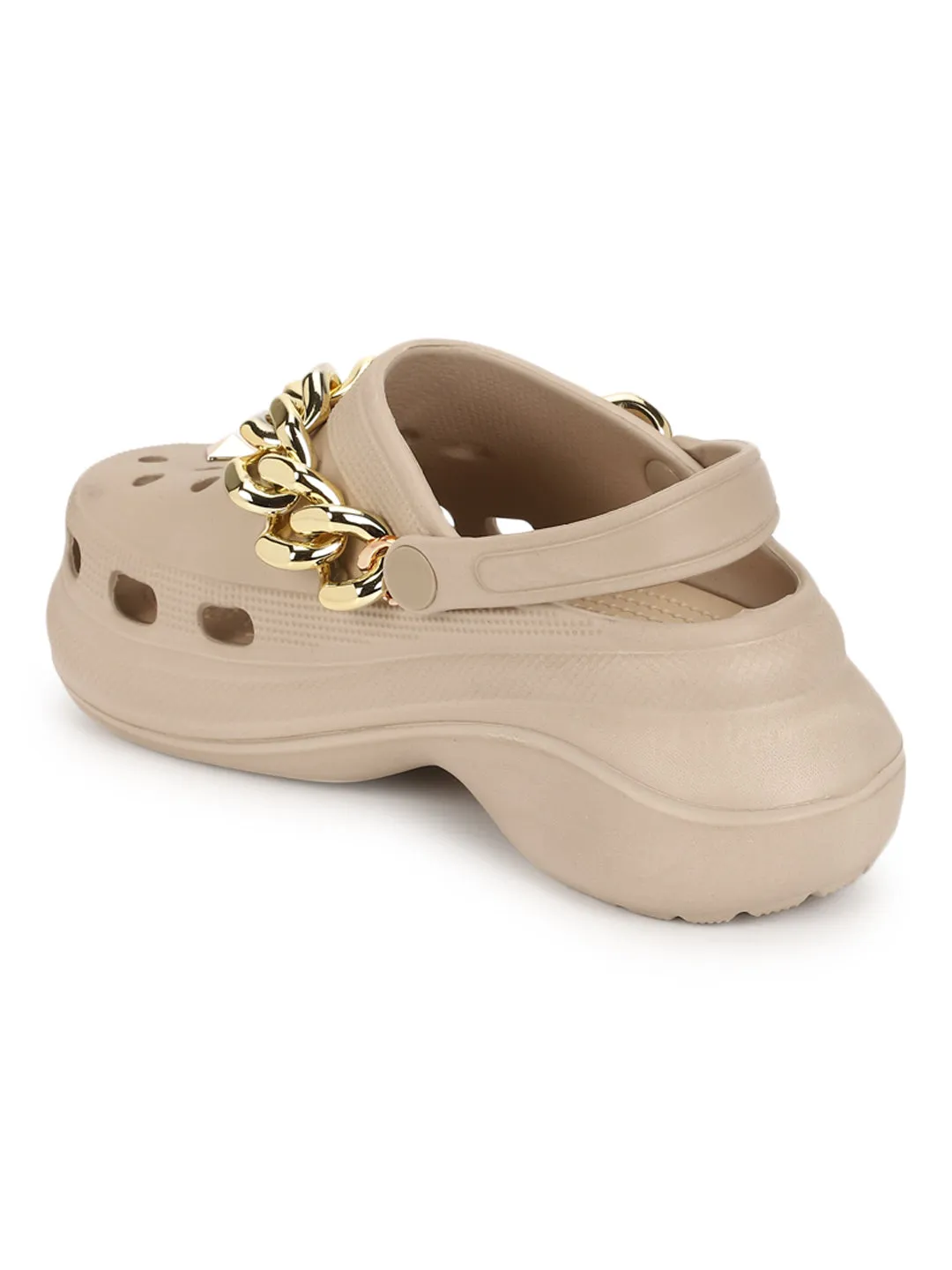 Nude PU Schlupf-Croc-Flats (TC-RS3481-NUD)