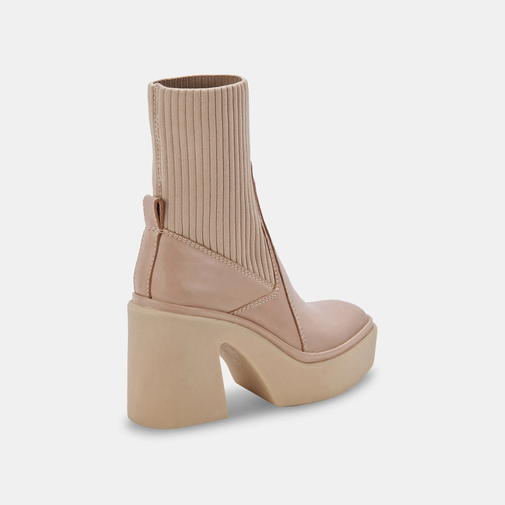 ODINA STIEFEL IN TAUPFARBENEM LEDER