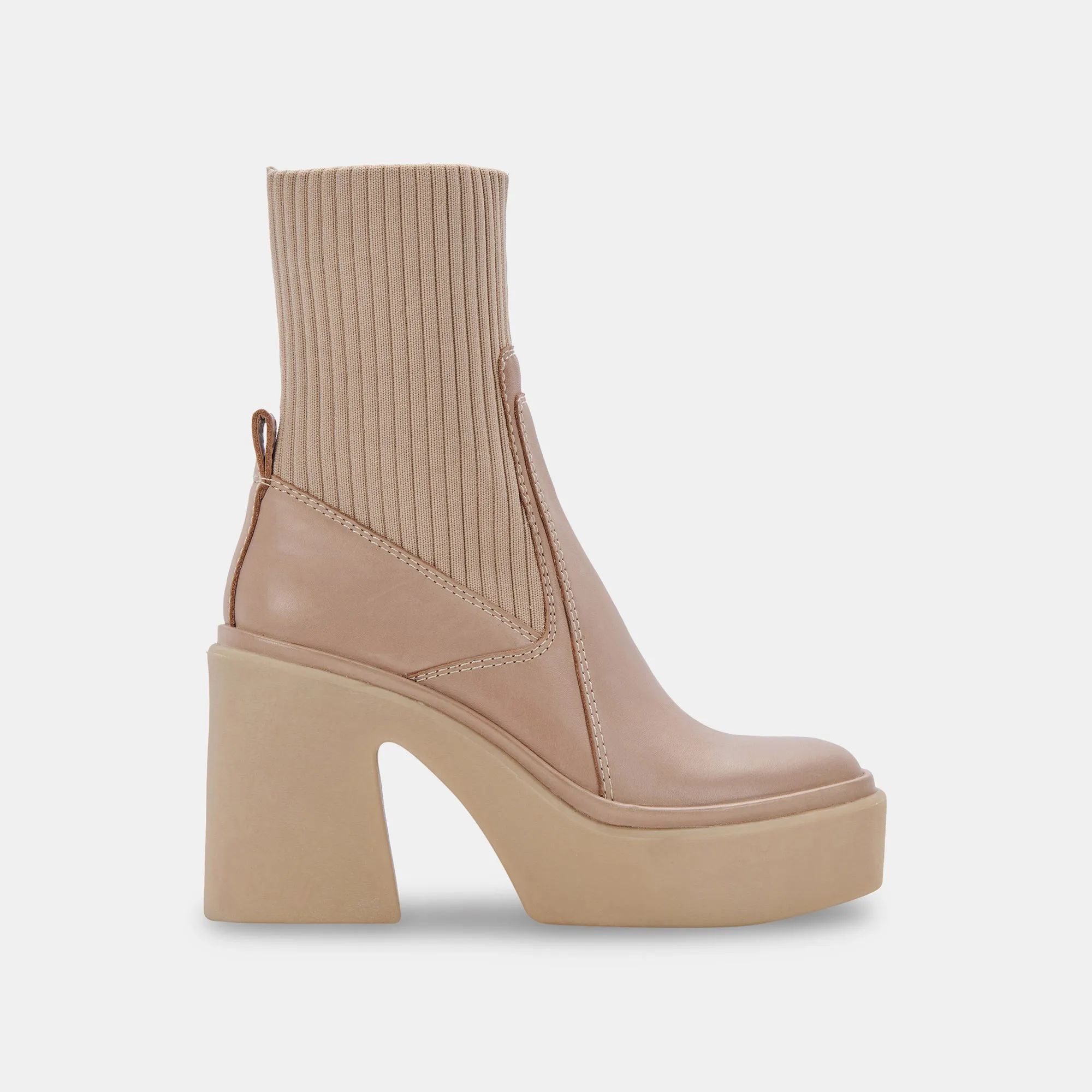 ODINA STIEFEL IN TAUPFARBENEM LEDER