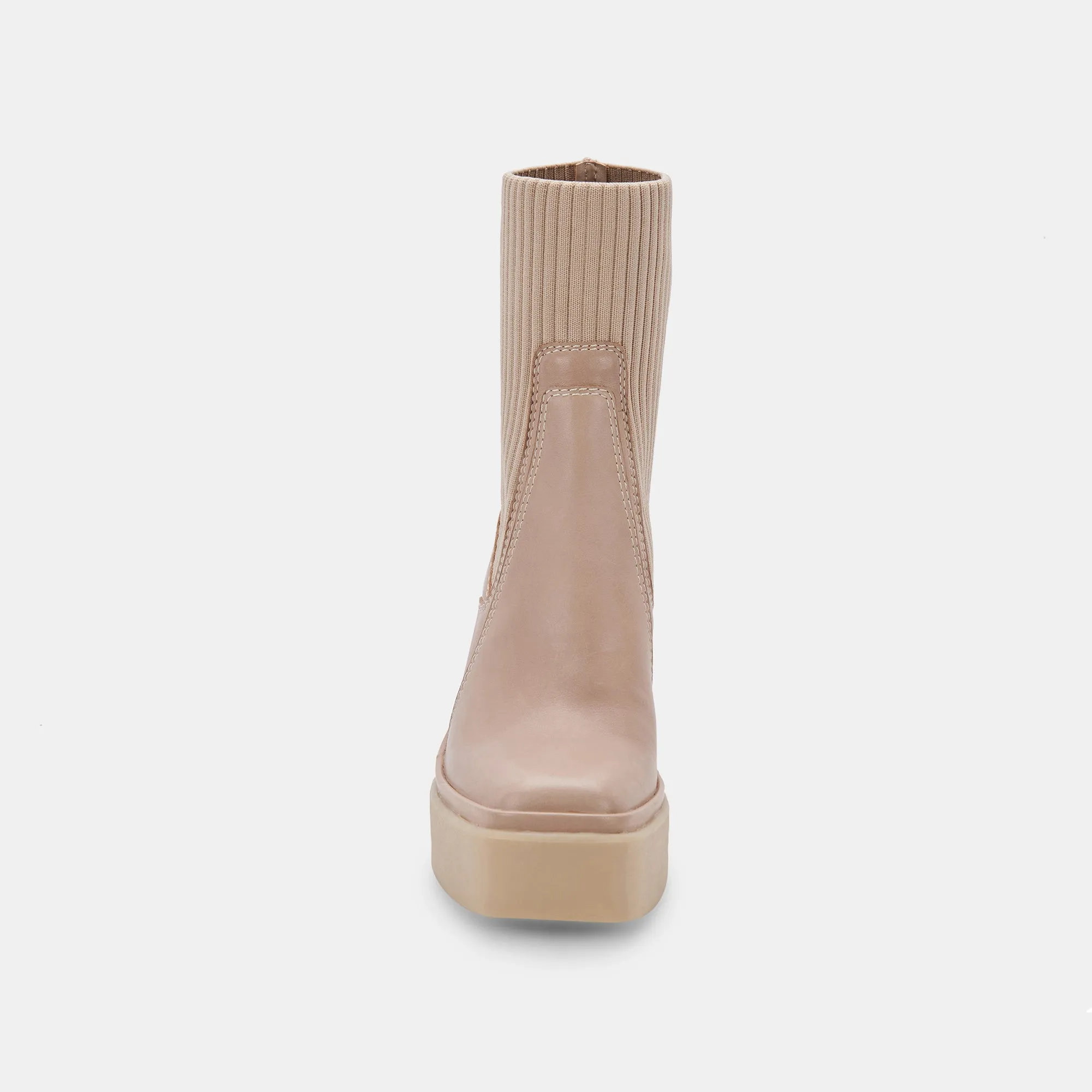 ODINA STIEFEL IN TAUPFARBENEM LEDER