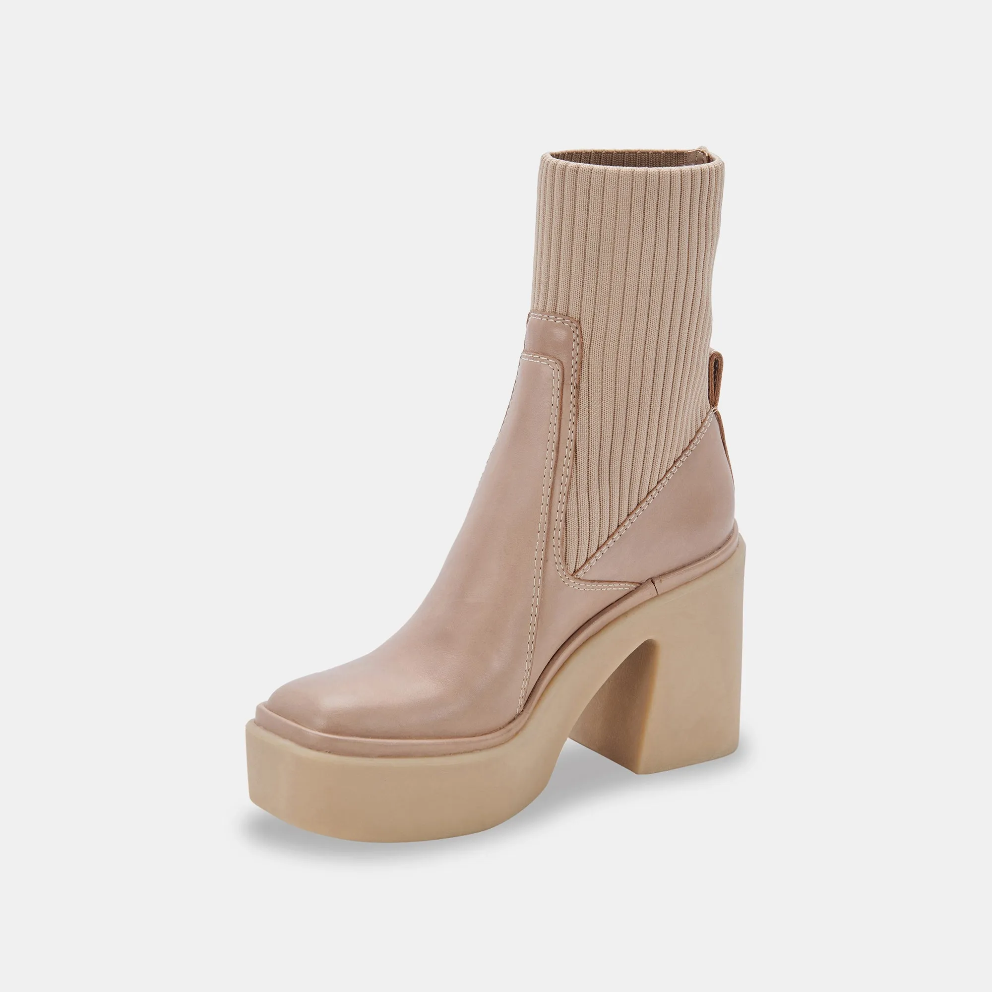 ODINA STIEFEL IN TAUPFARBENEM LEDER