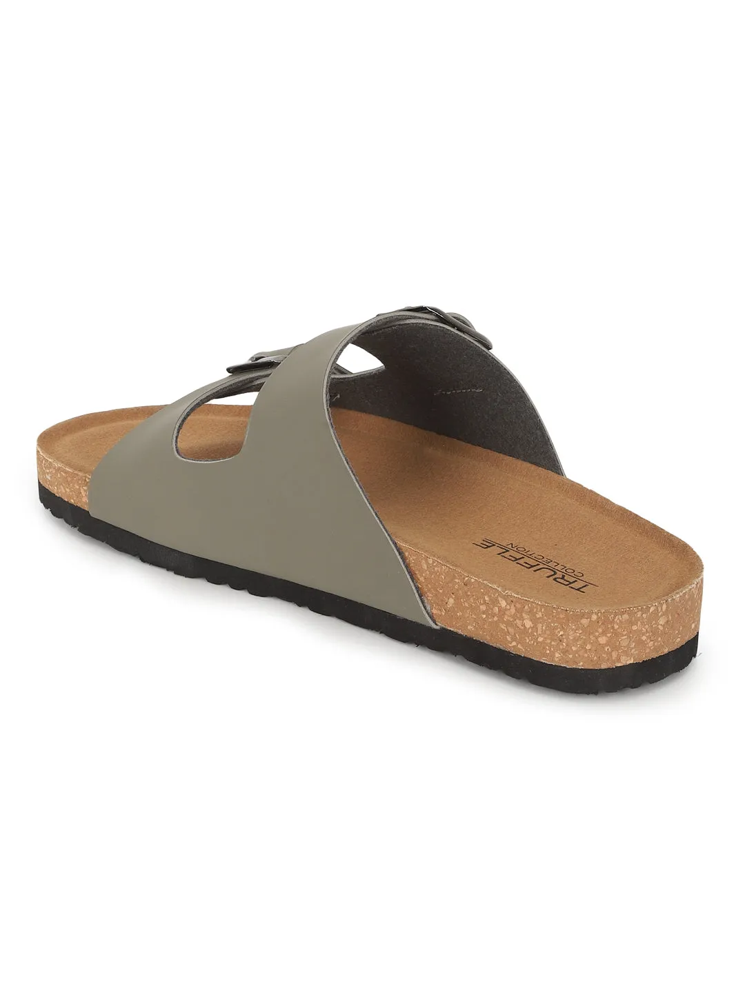 Olivegrüne PU-Kork-Latex-Einlegesohlen Flats (TC-070203-GRN)