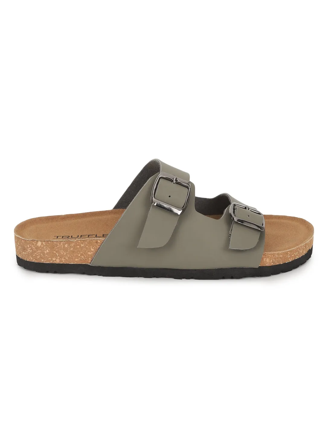 Olivegrüne PU-Kork-Latex-Einlegesohlen Flats (TC-070203-GRN)